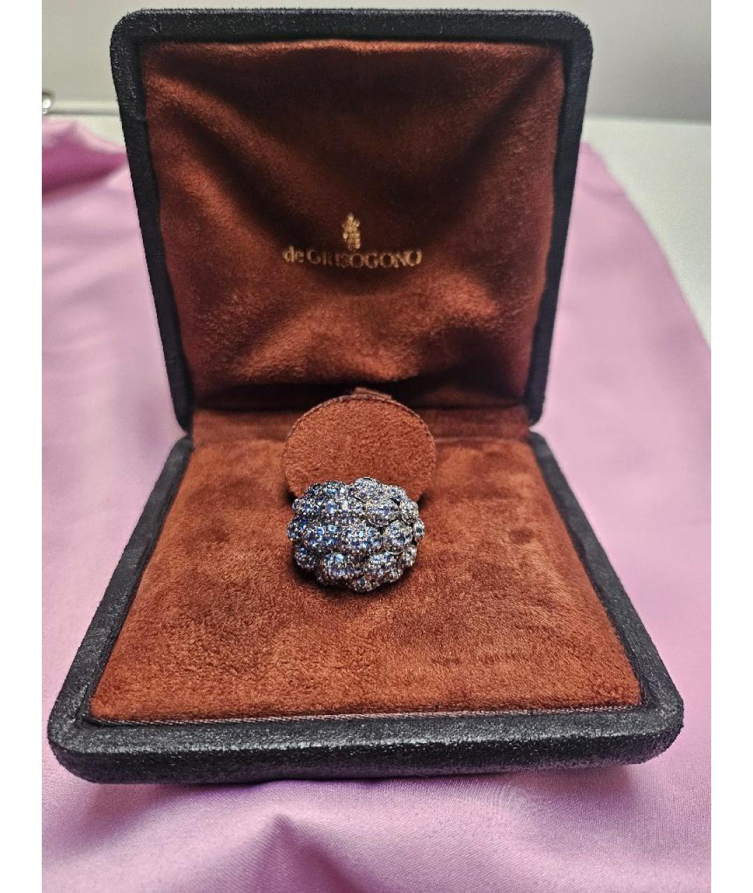 DE GRISOGONO Синее кольцо из белого золота, фото 5