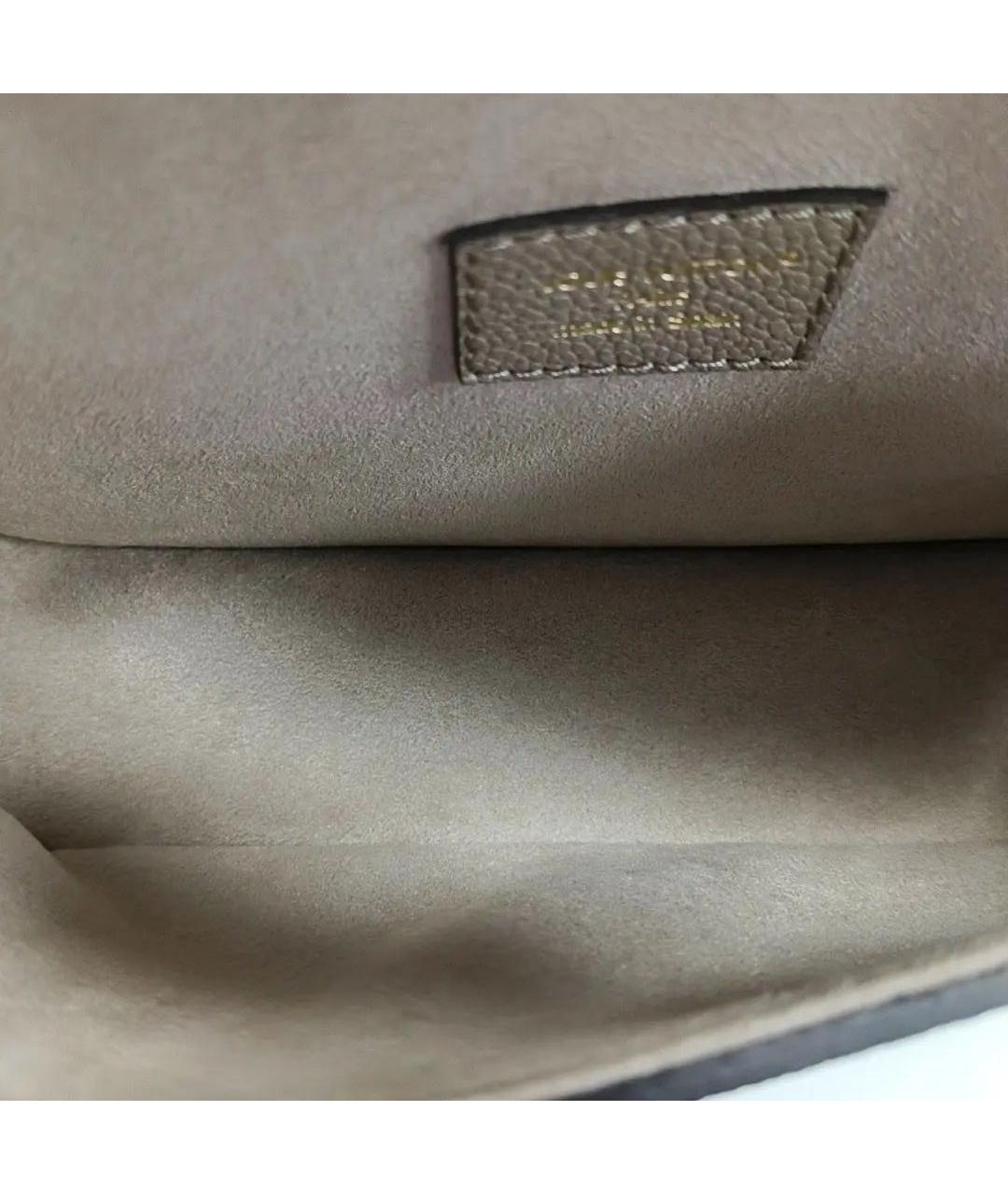 LOUIS VUITTON Бежевая кожаная сумка через плечо, фото 6