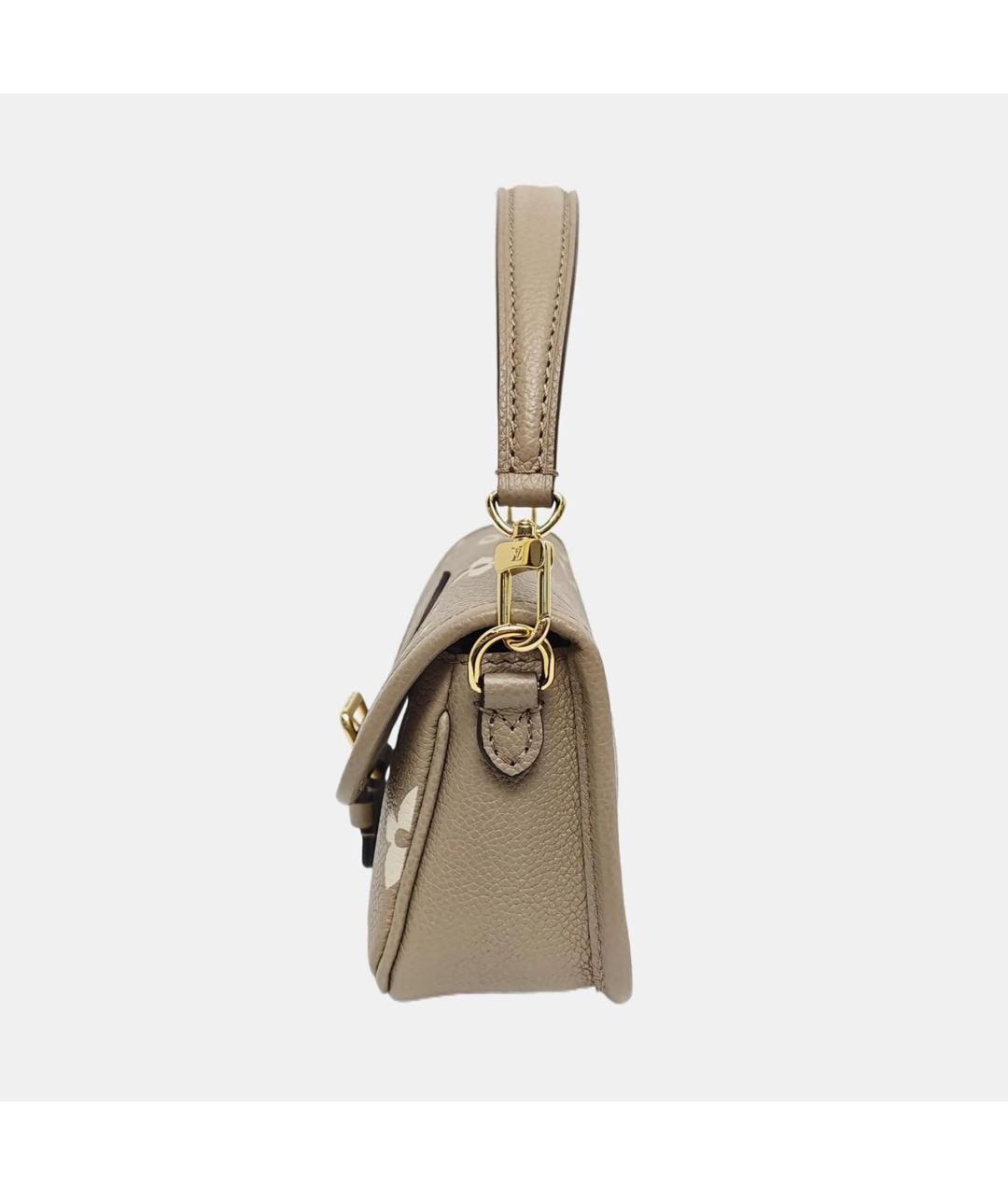 LOUIS VUITTON Бежевая кожаная сумка через плечо, фото 2