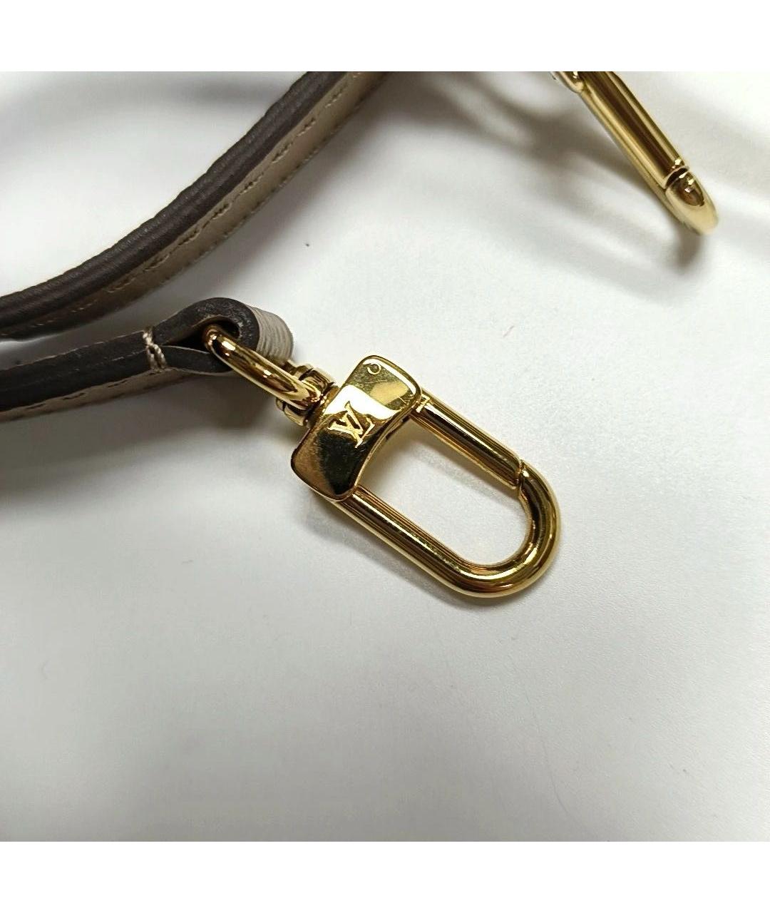 LOUIS VUITTON Бежевая кожаная сумка через плечо, фото 8