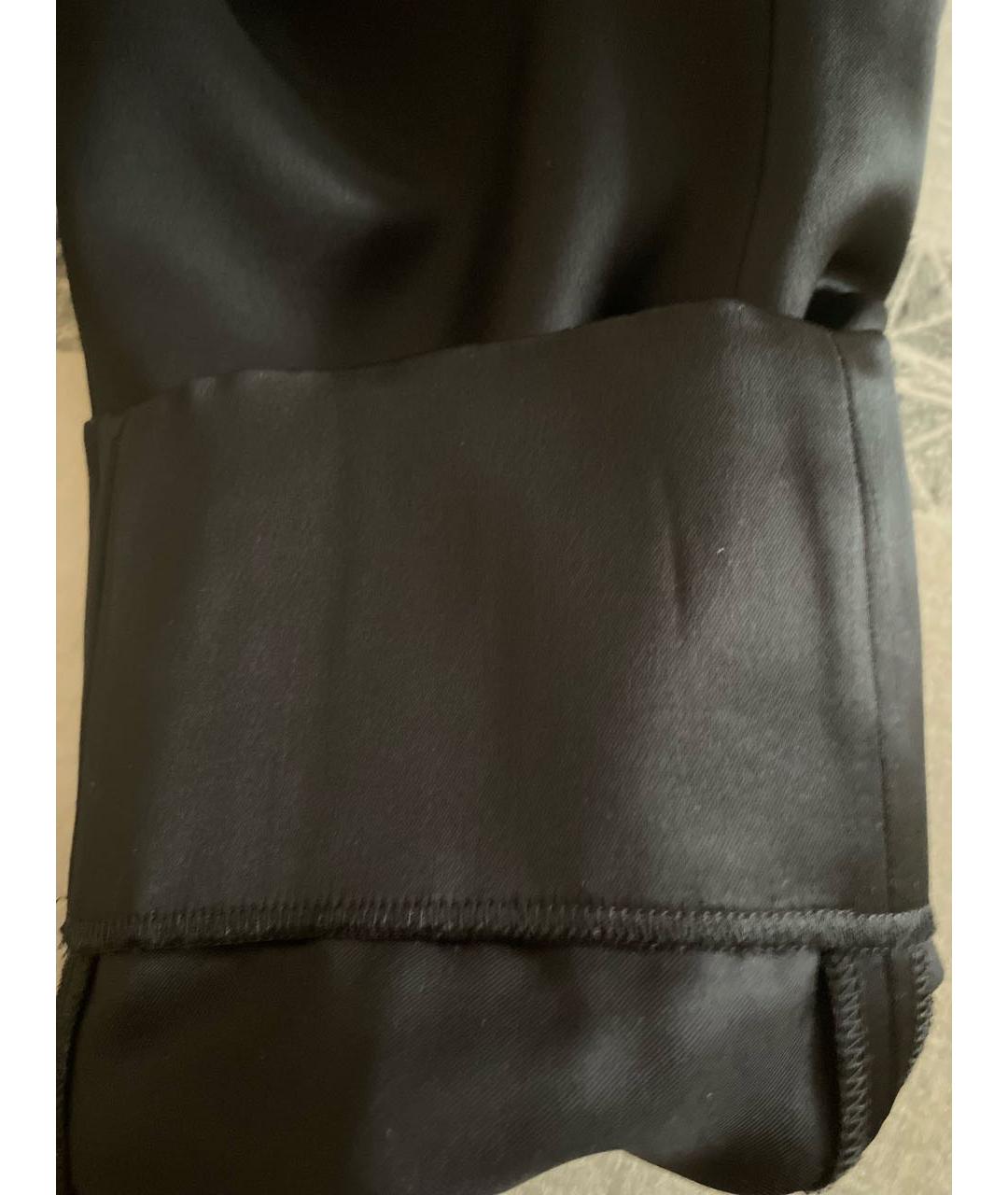 SAINT LAURENT Черные вискозные прямые брюки, фото 4