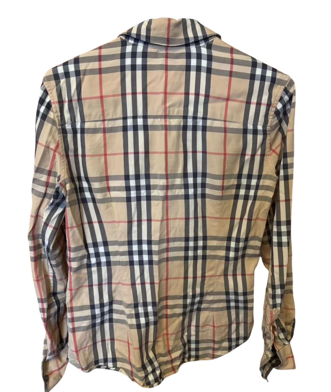 BURBERRY Бежевая хлопковая рубашка, фото 7