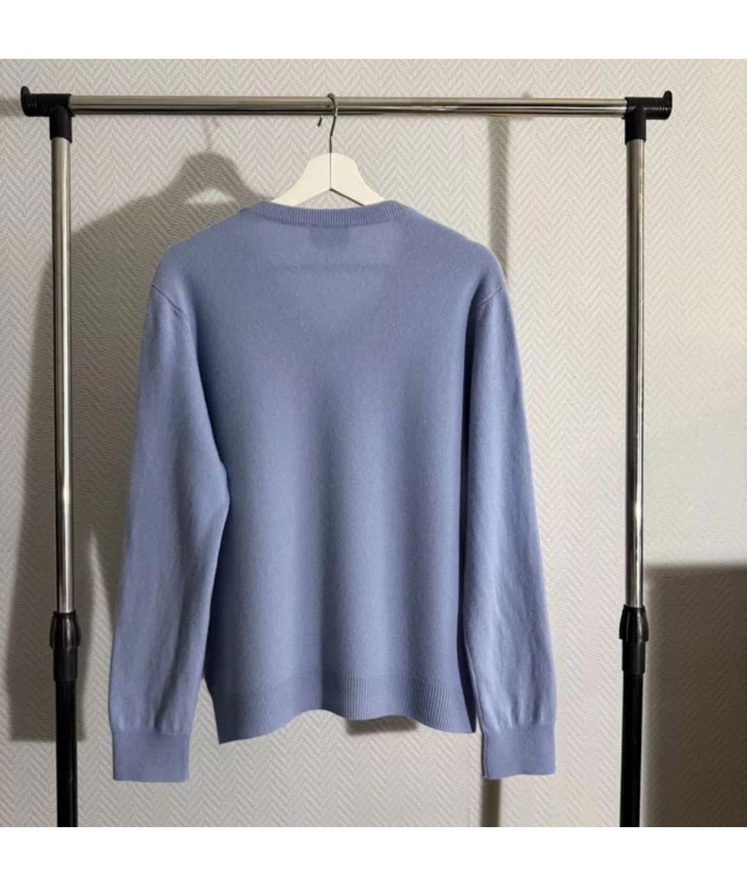 HERMES Голубой кашемировый джемпер / свитер, фото 3