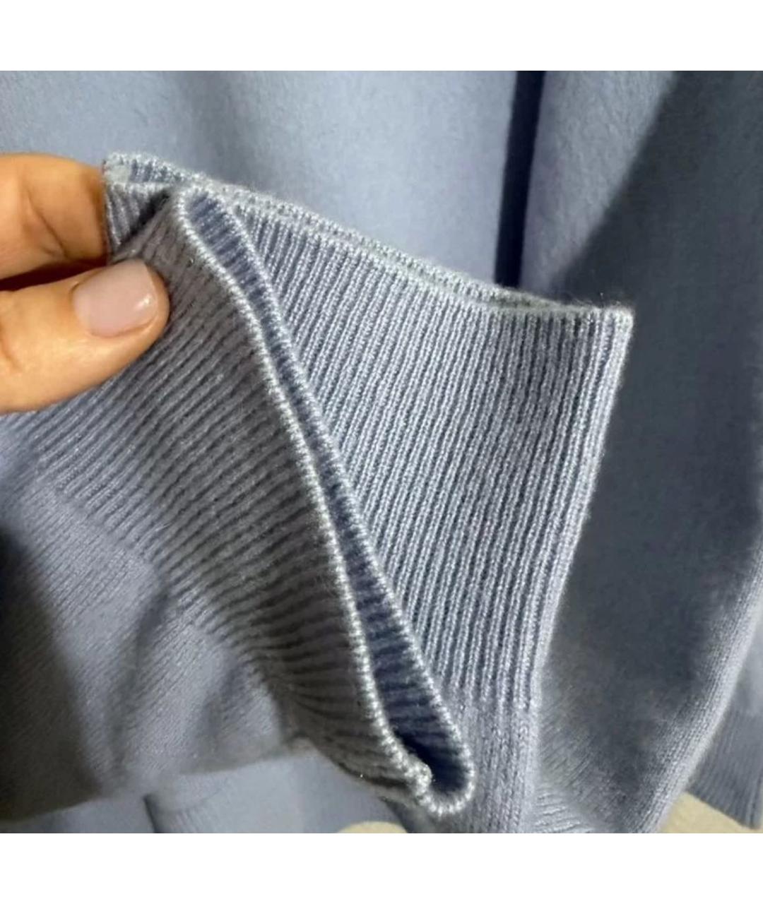 HERMES Голубой кашемировый джемпер / свитер, фото 5