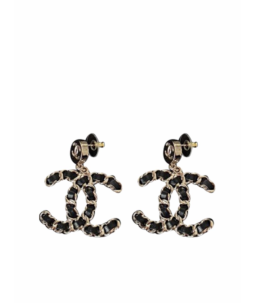 CHANEL Черные серьги, фото 1