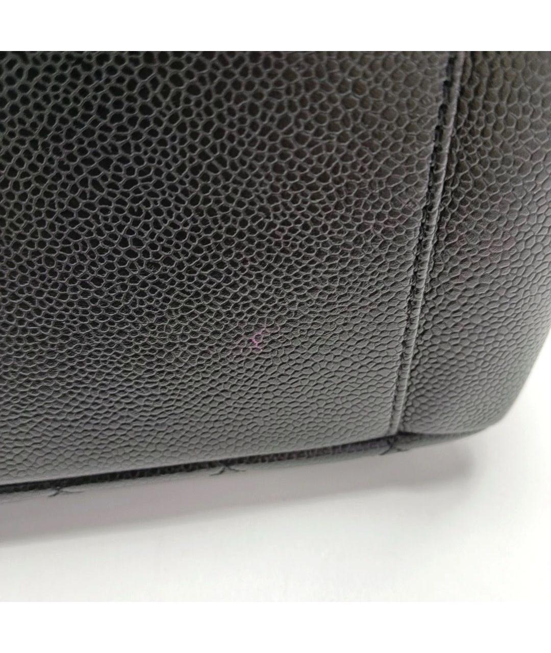 CHANEL Черная кожаная сумка тоут, фото 7