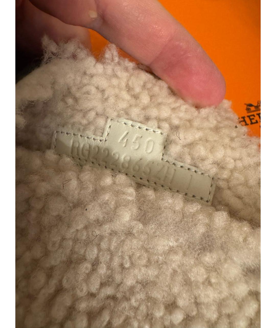 HERMES Черные кожаные шлепанцы, фото 4