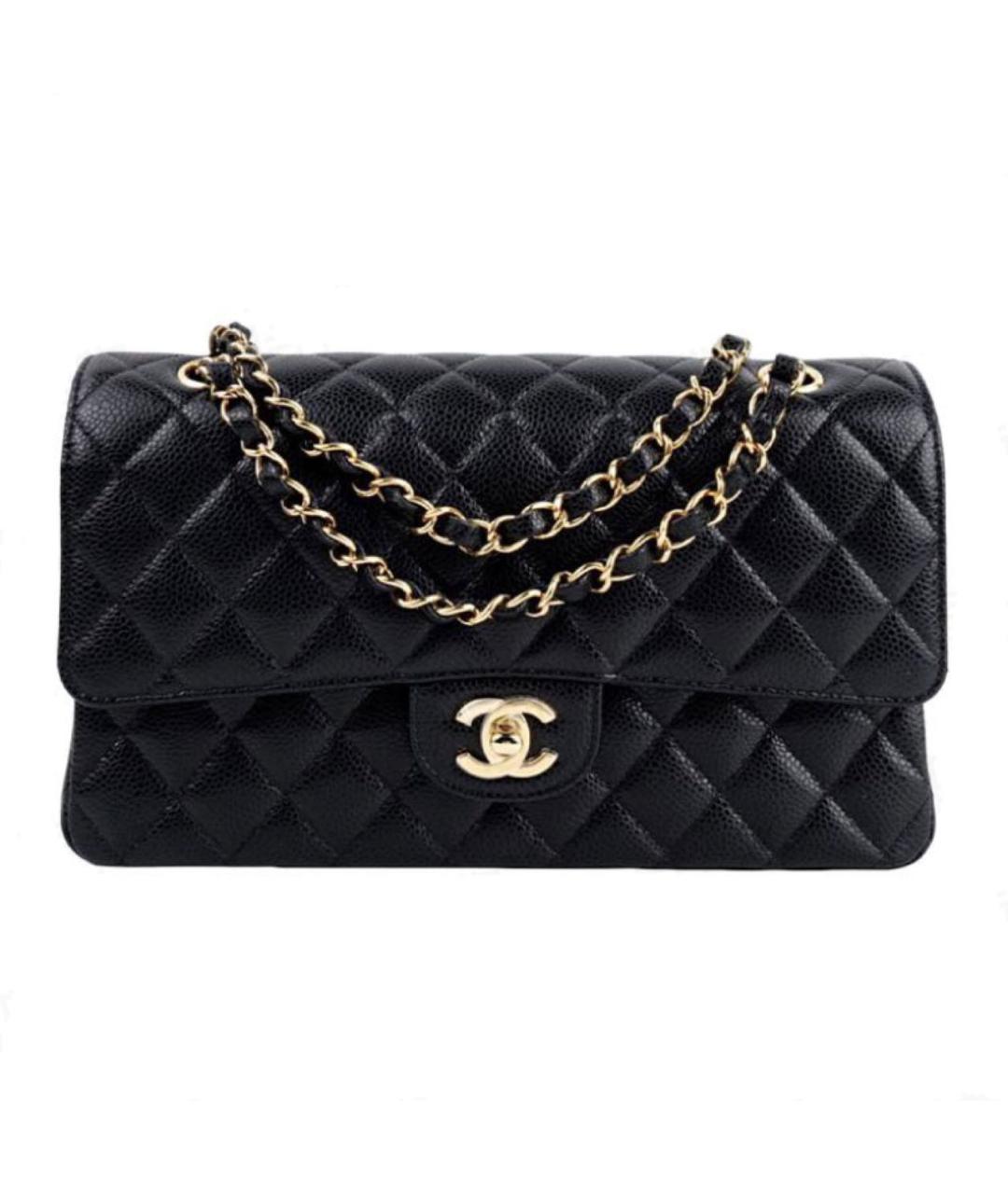 CHANEL Черная кожаная сумка через плечо, фото 5