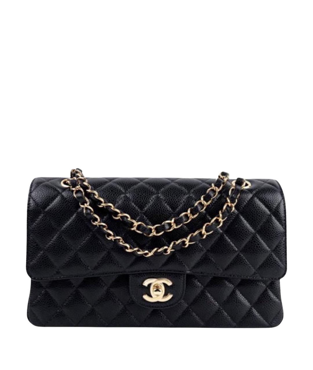 CHANEL Черная кожаная сумка через плечо, фото 1