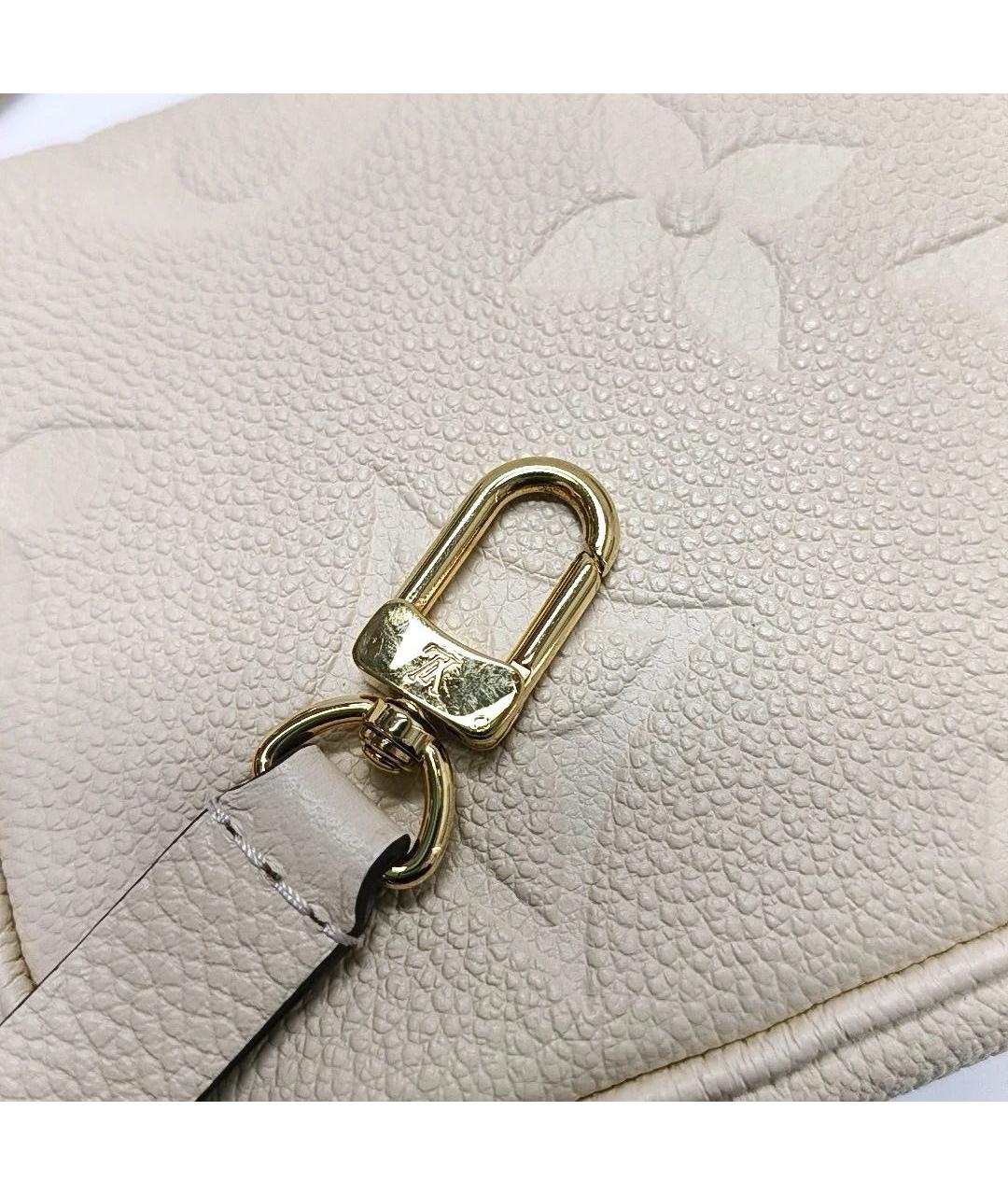 LOUIS VUITTON Бежевая кожаная сумка через плечо, фото 8