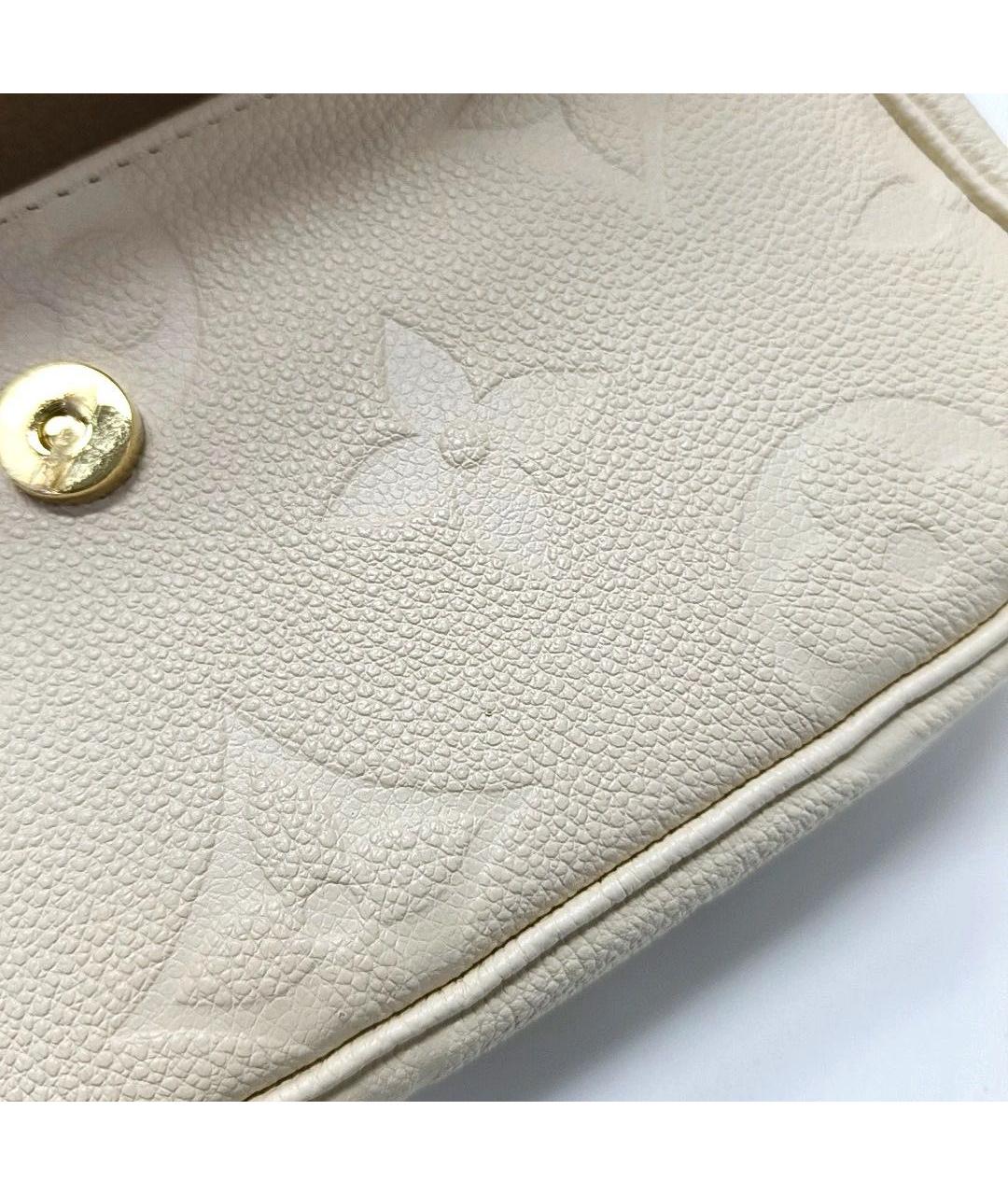 LOUIS VUITTON Бежевая кожаная сумка через плечо, фото 6