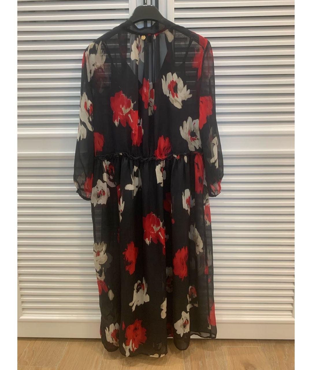 LIU JO Черное шелковое коктейльное платье, фото 2