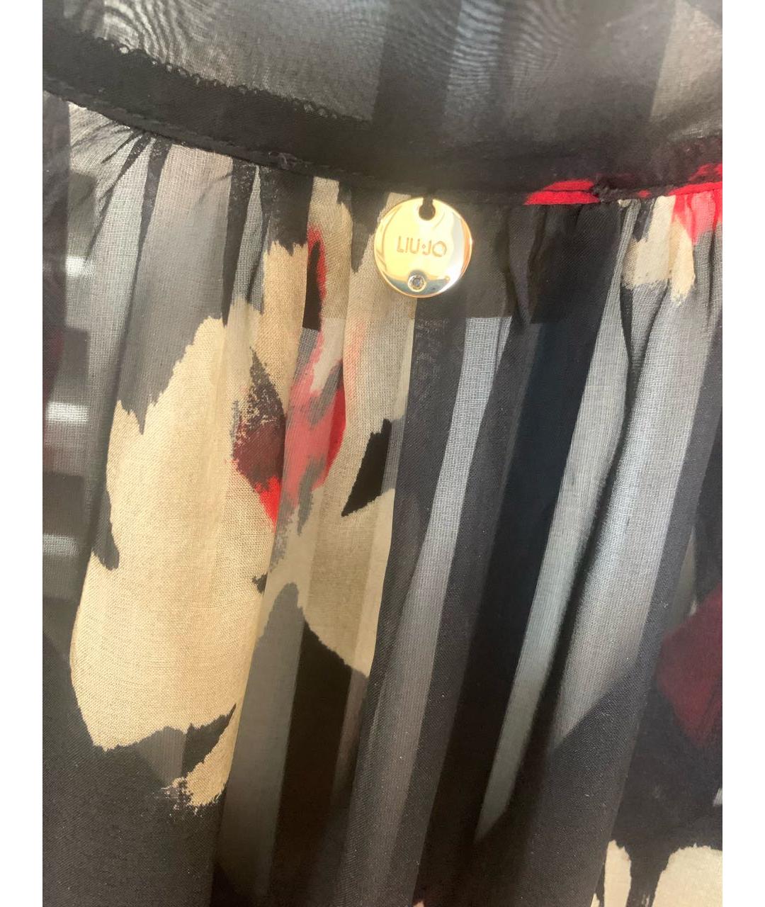 LIU JO Черное шелковое коктейльное платье, фото 4