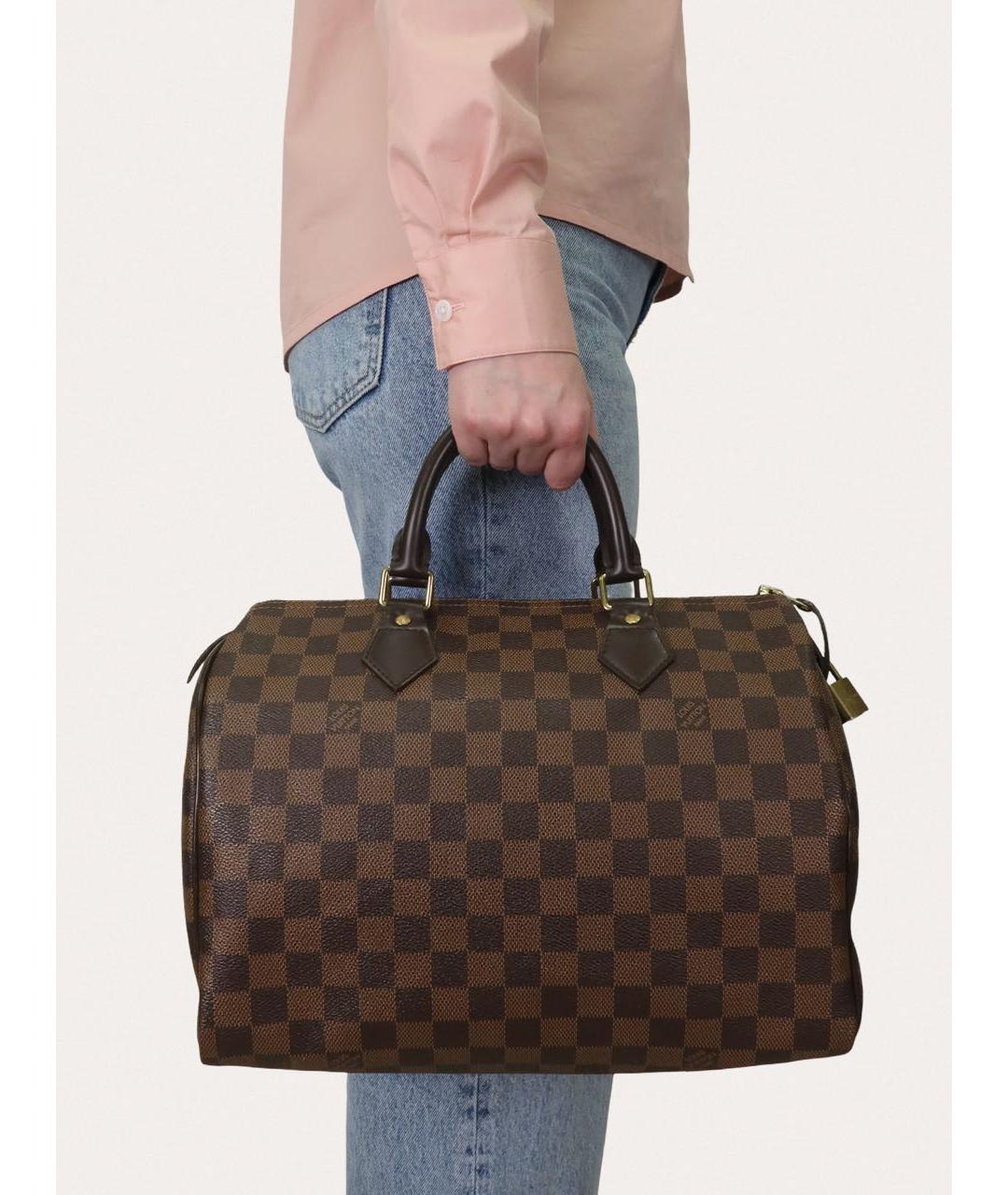 LOUIS VUITTON Коричневая сумка с короткими ручками, фото 8