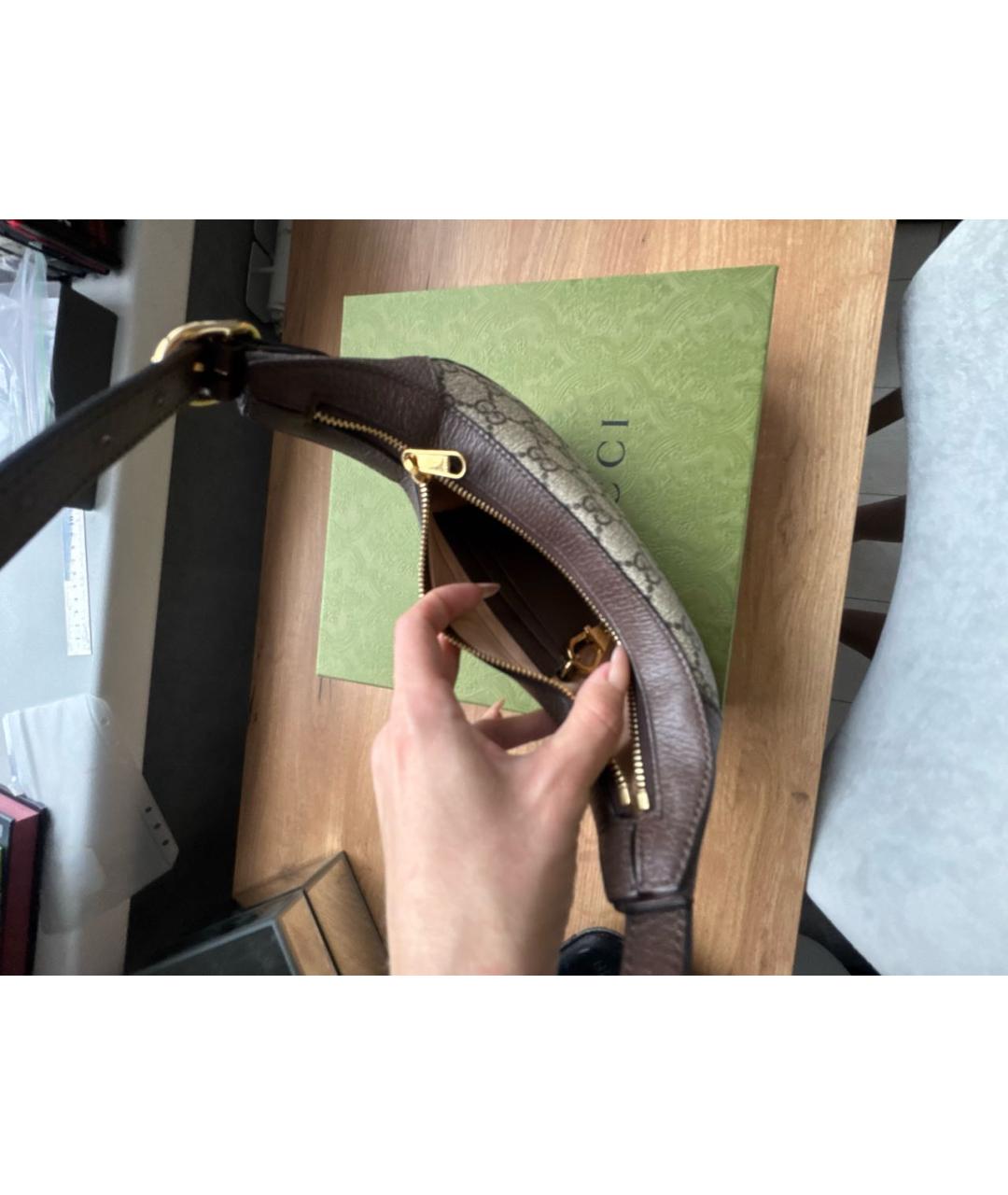 GUCCI Коричневая сумка с короткими ручками, фото 4