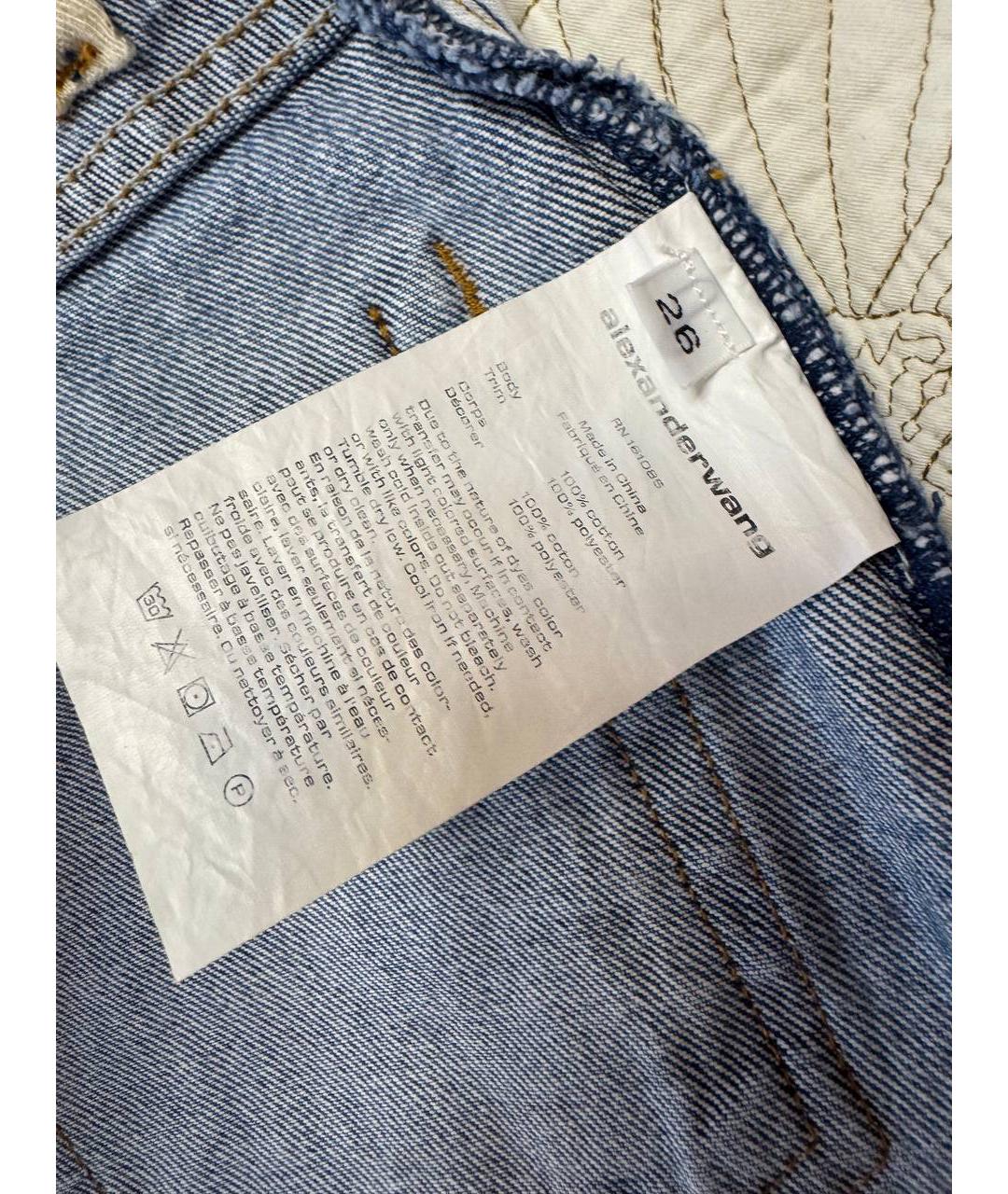 ALEXANDER WANG Синие хлопковые шорты, фото 5