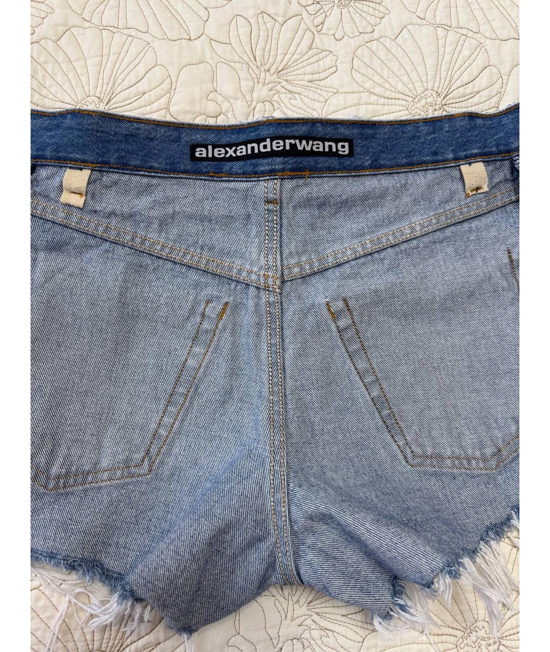 ALEXANDER WANG Синие хлопковые шорты, фото 3