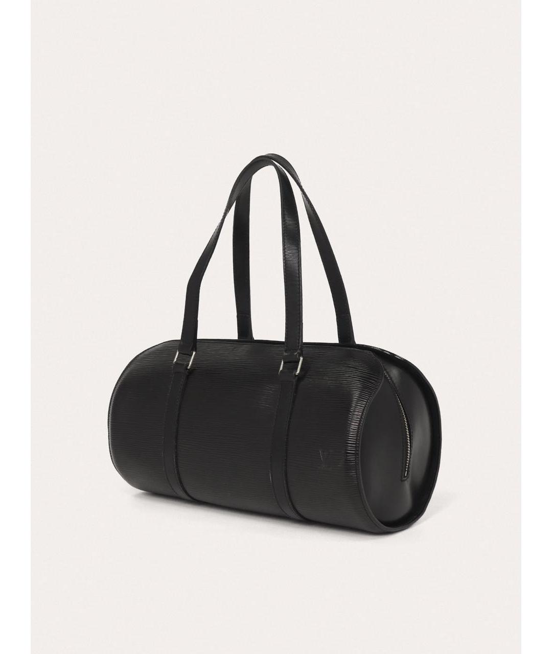 LOUIS VUITTON Черная кожаная сумка с короткими ручками, фото 2