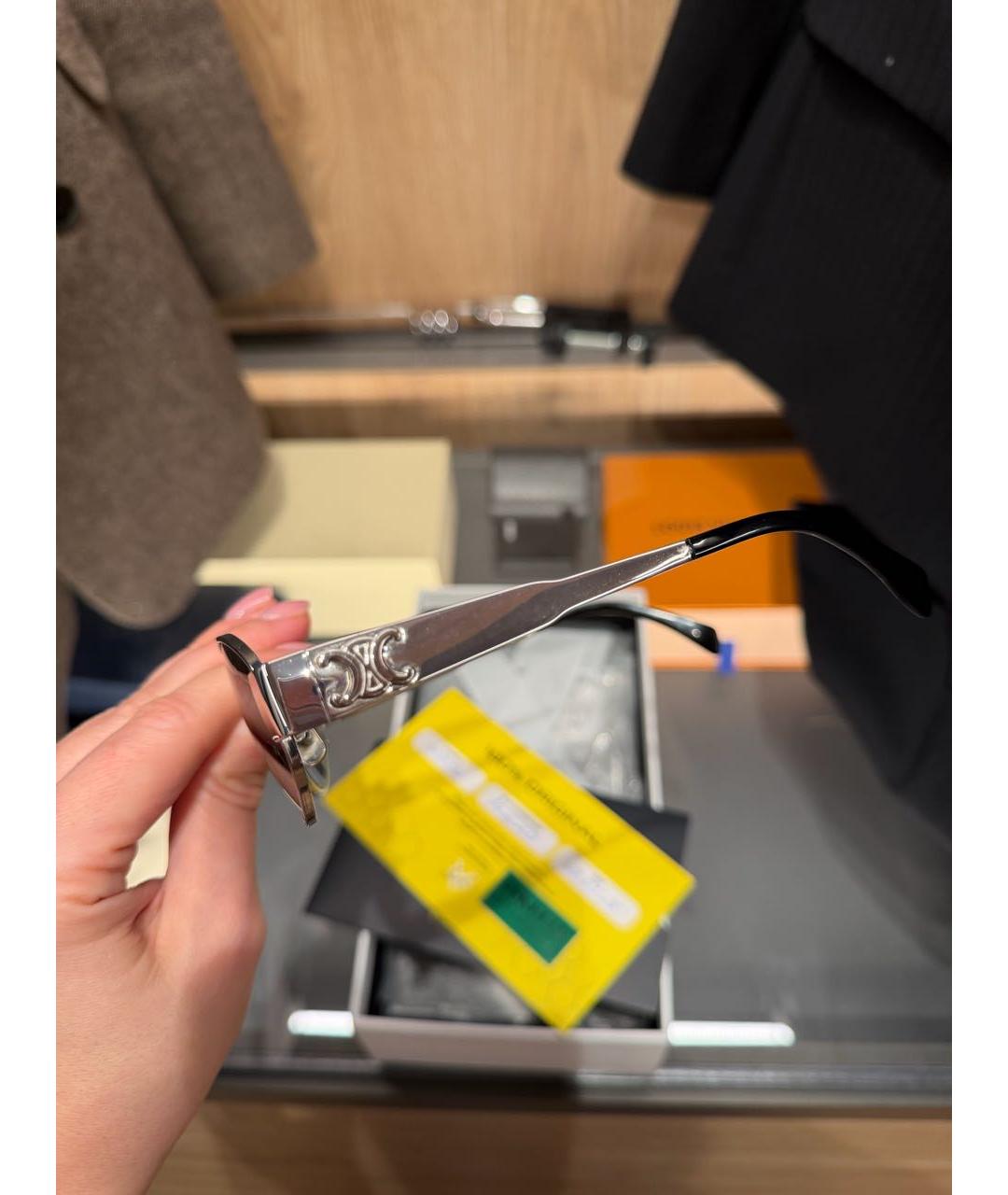 CELINE Серые металлические солнцезащитные очки, фото 2