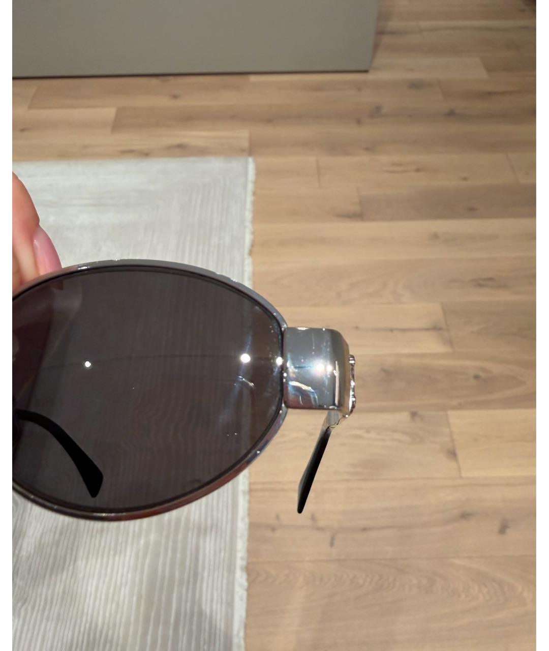 CELINE Серые металлические солнцезащитные очки, фото 3