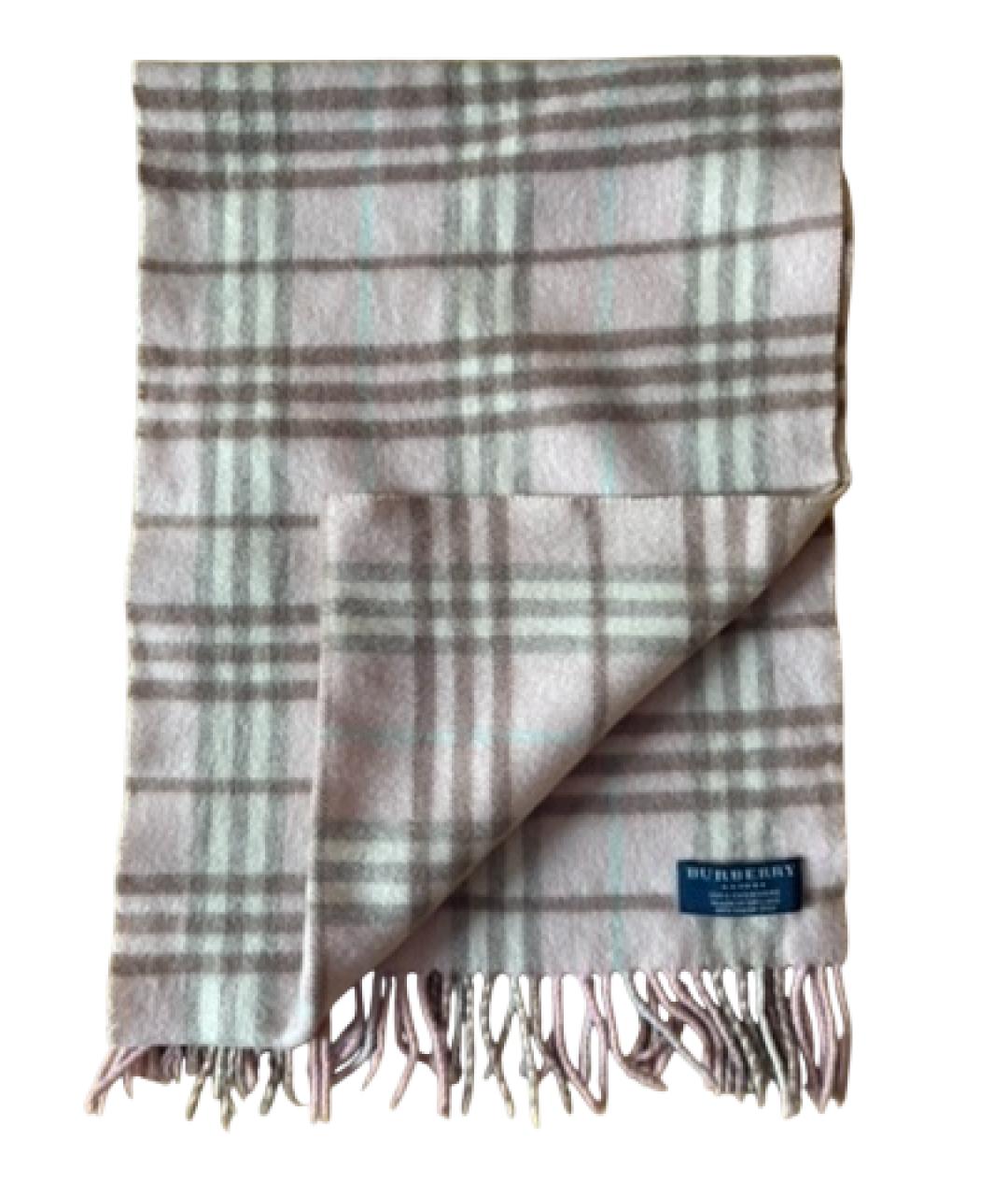 BURBERRY Розовый кашемировый шарф, фото 8