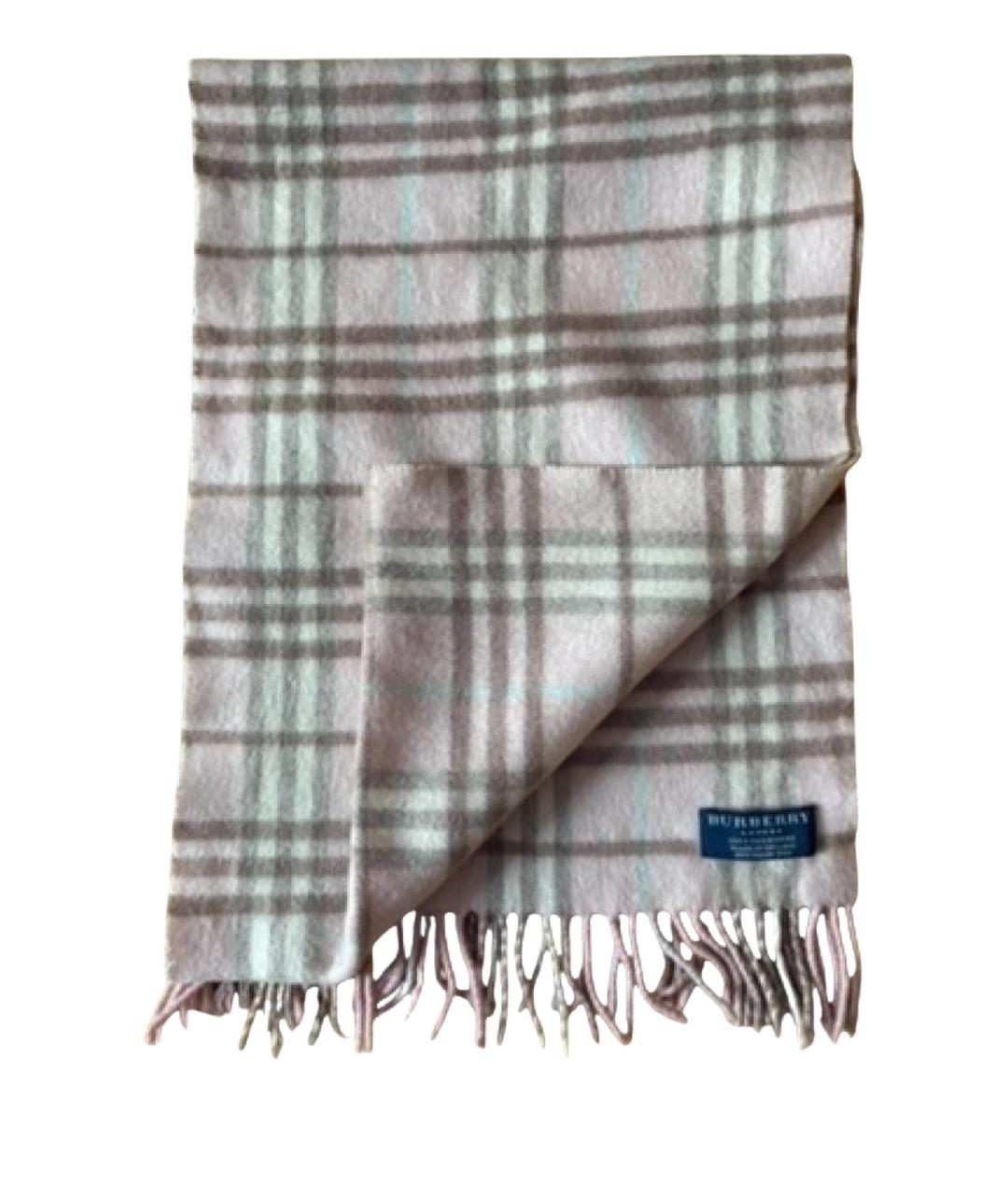 BURBERRY Розовый кашемировый шарф, фото 1