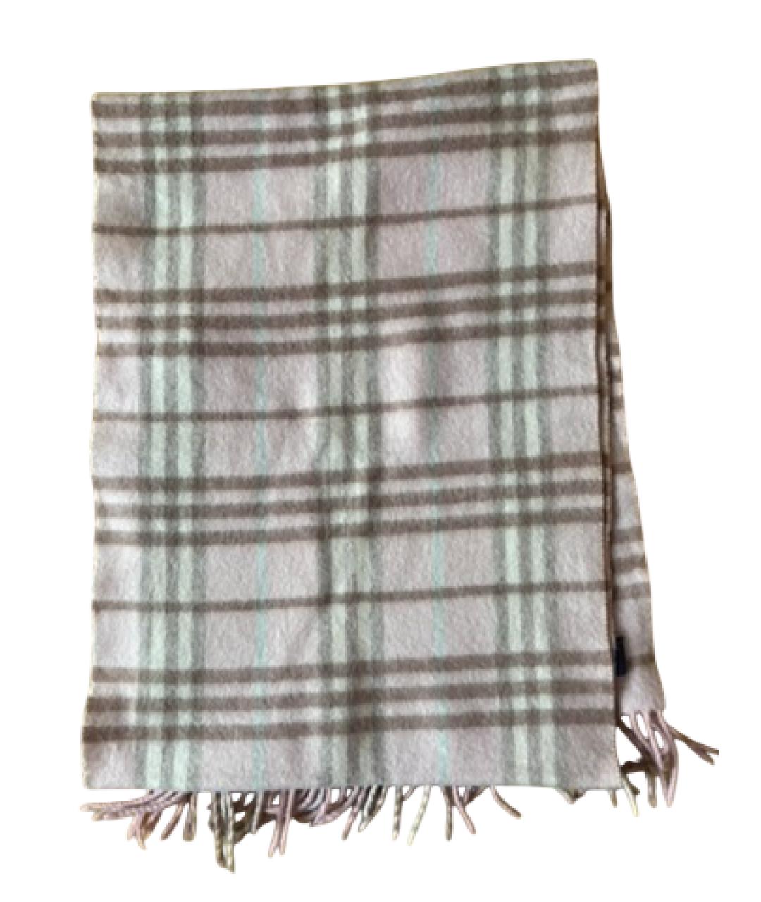 BURBERRY Розовый кашемировый шарф, фото 2