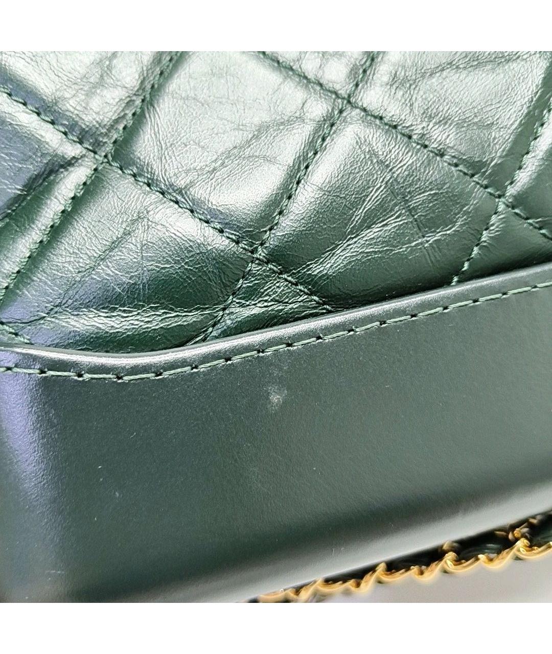 CHANEL Зеленая кожаная сумка через плечо, фото 6