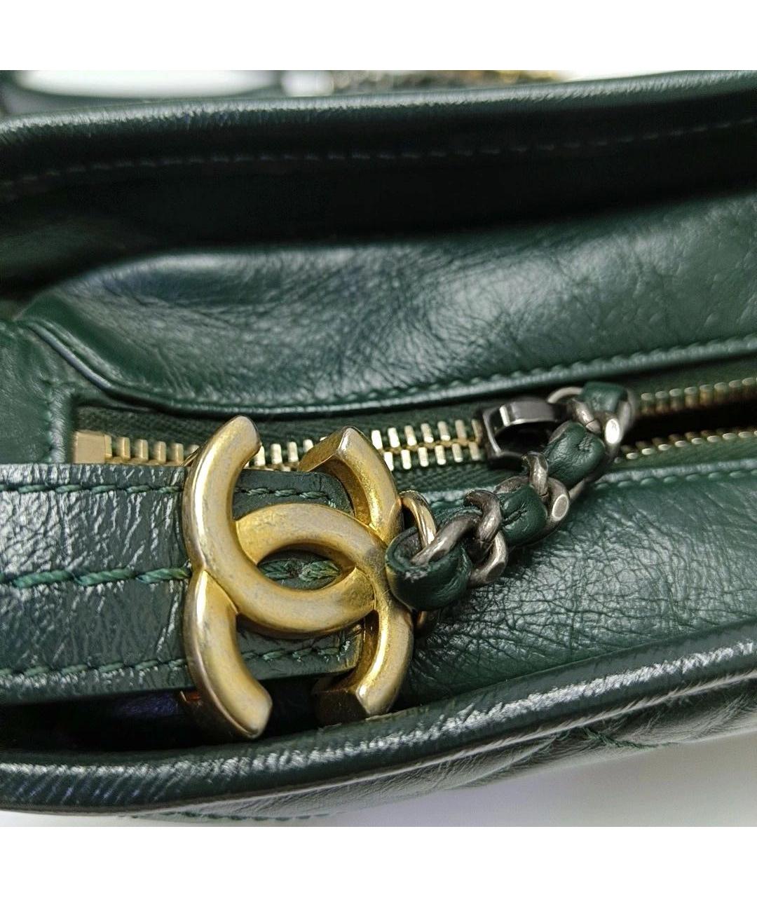 CHANEL Зеленая кожаная сумка через плечо, фото 8