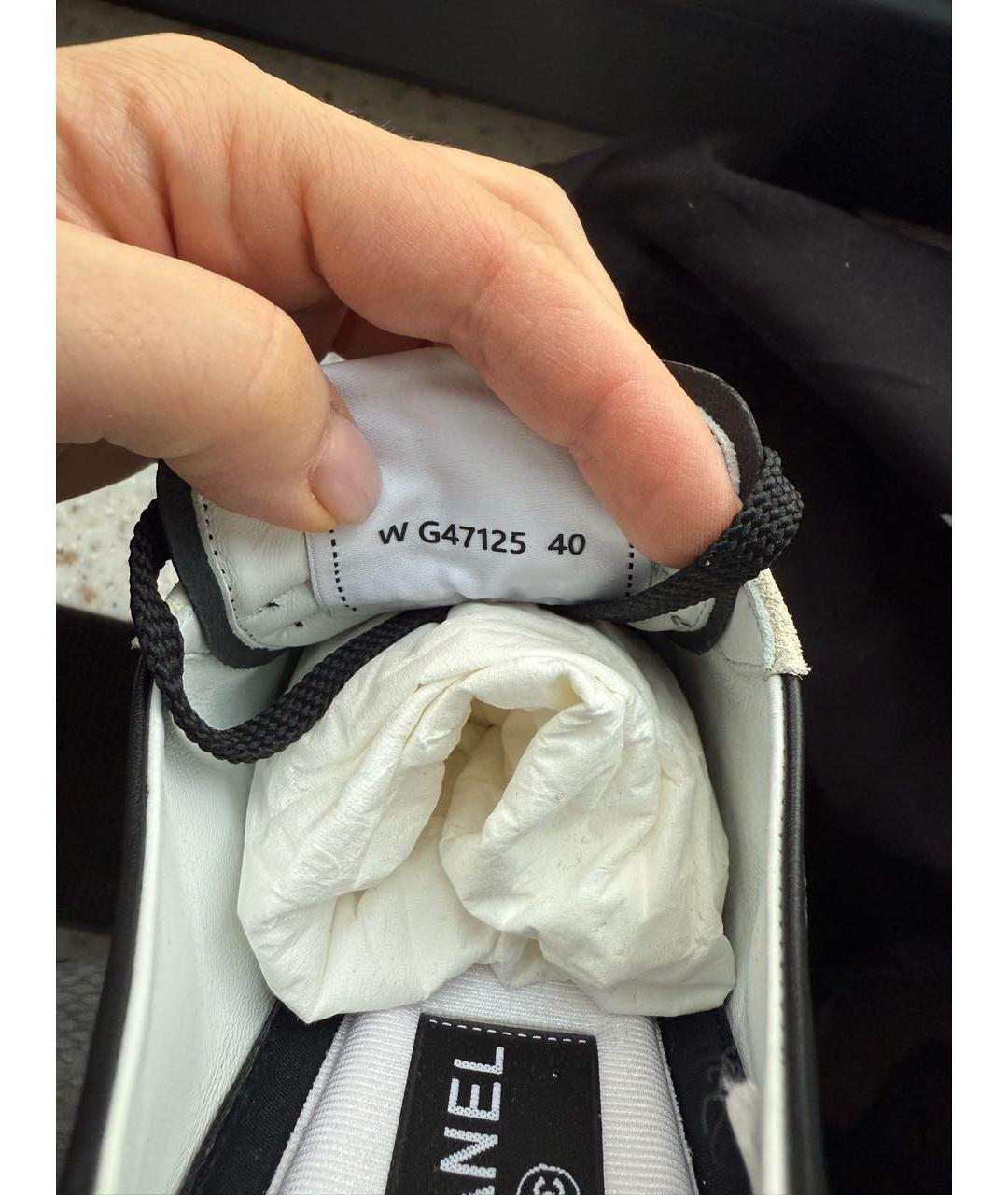 CHANEL Черные кожаные кеды, фото 5