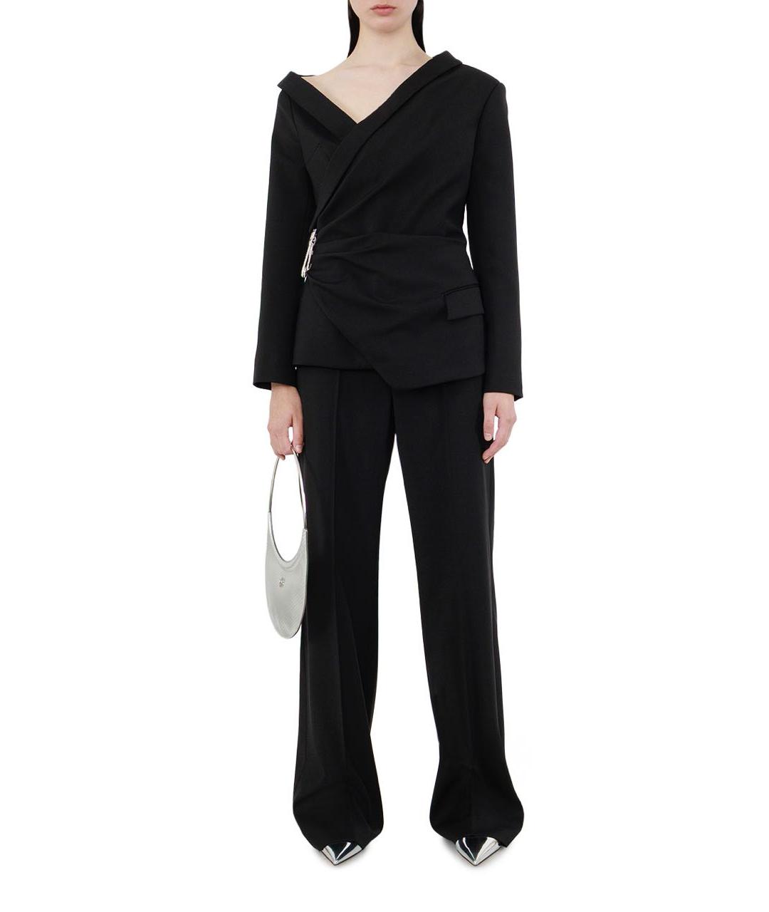 GIUSEPPE DI MORABITO Черные шерстяные брюки узкие, фото 3