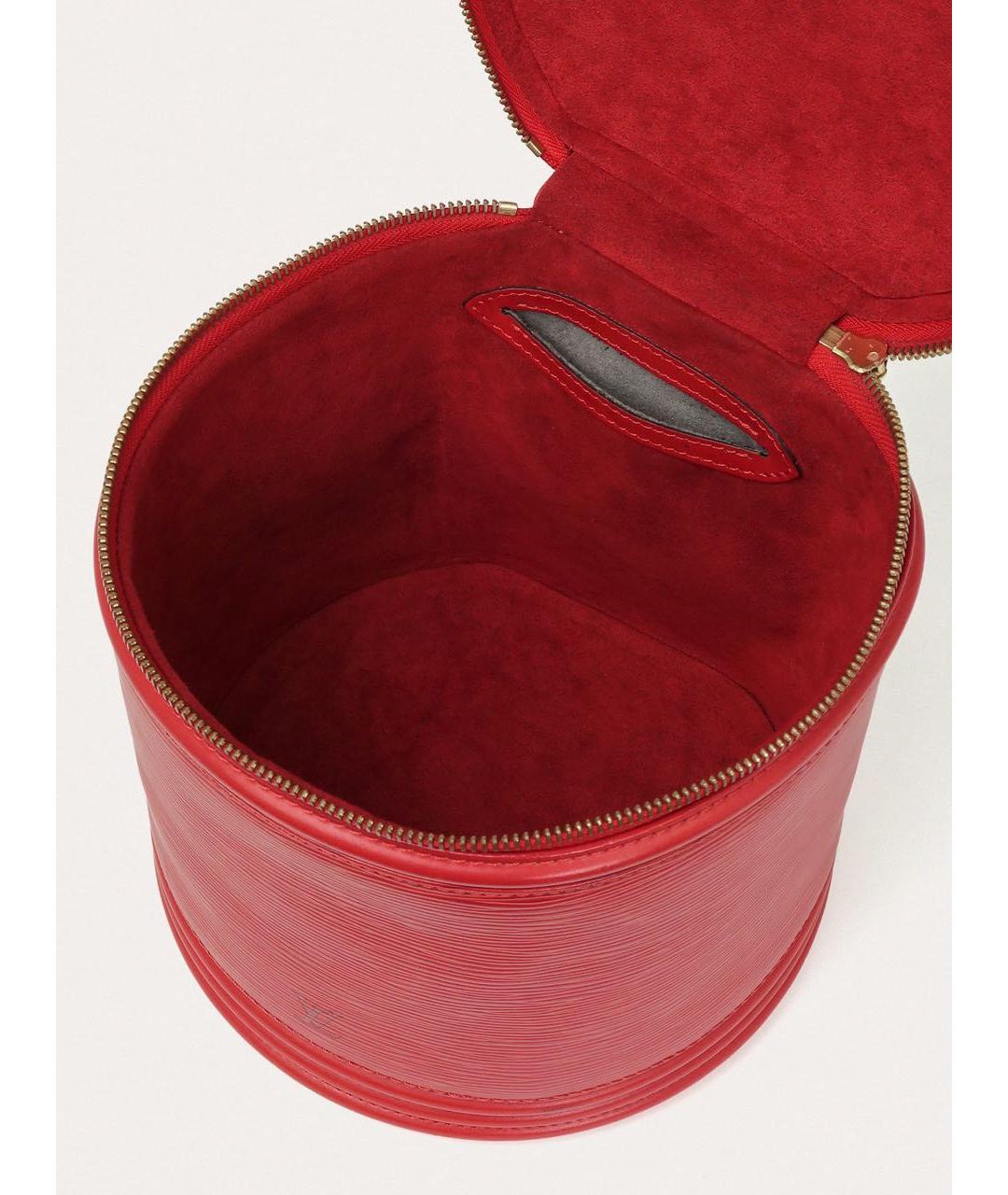 LOUIS VUITTON Красная кожаная сумка с короткими ручками, фото 4