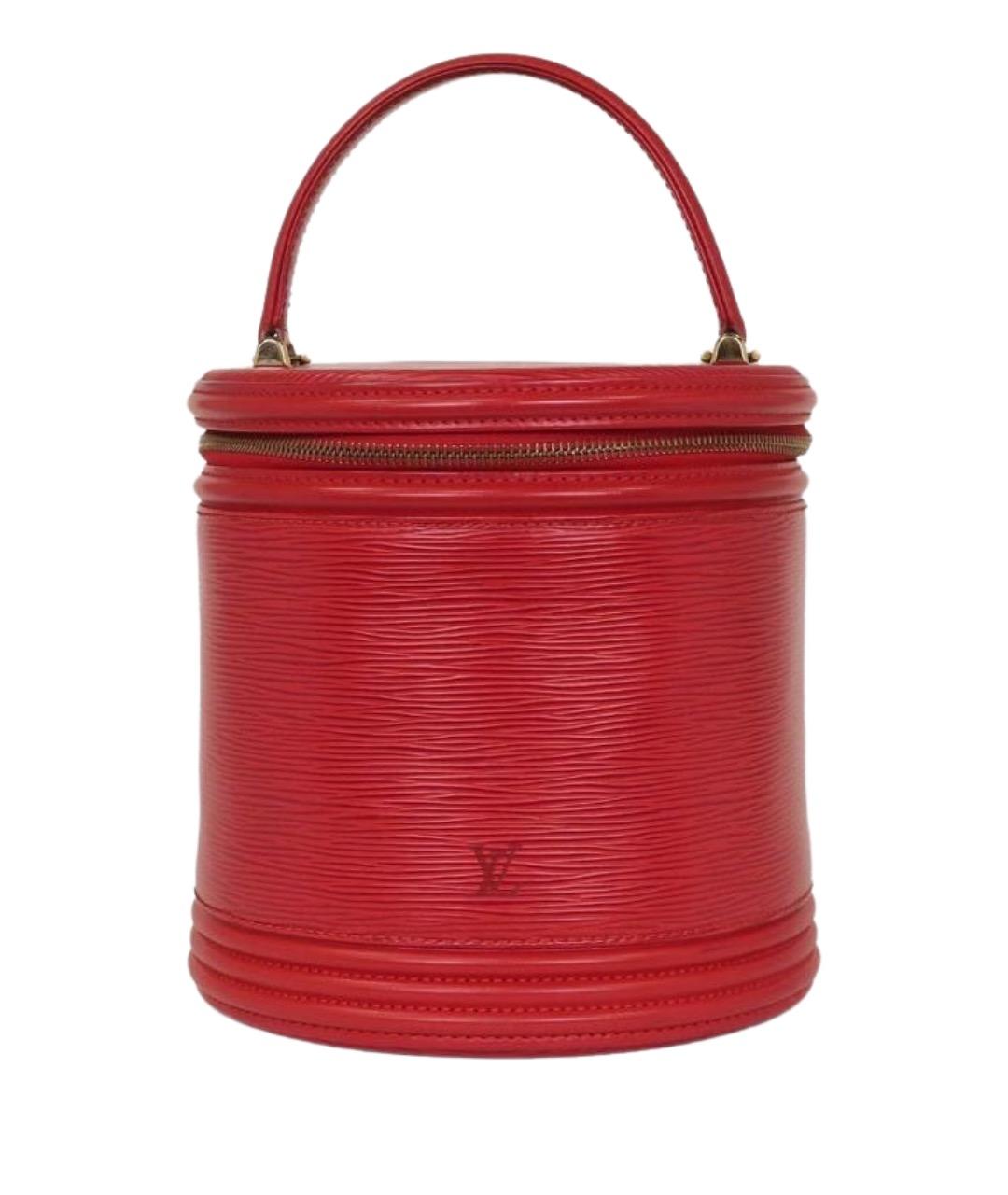 LOUIS VUITTON Красная кожаная сумка с короткими ручками, фото 1