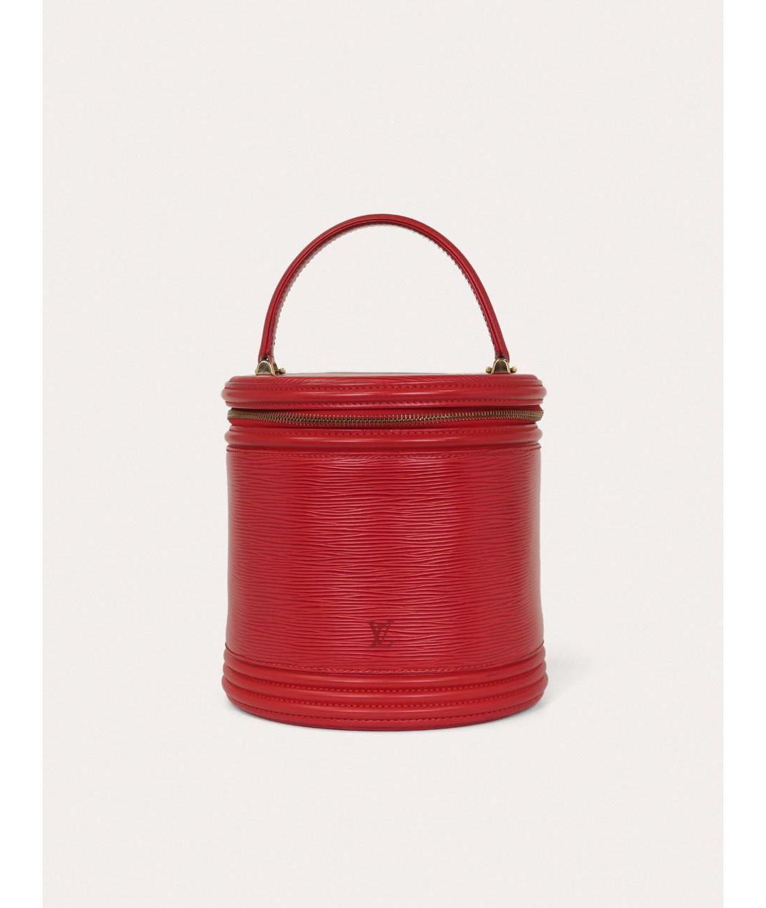 LOUIS VUITTON Красная кожаная сумка с короткими ручками, фото 9