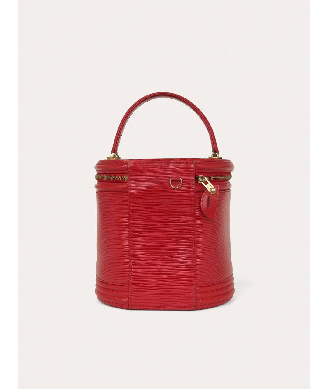 LOUIS VUITTON Красная кожаная сумка с короткими ручками, фото 3