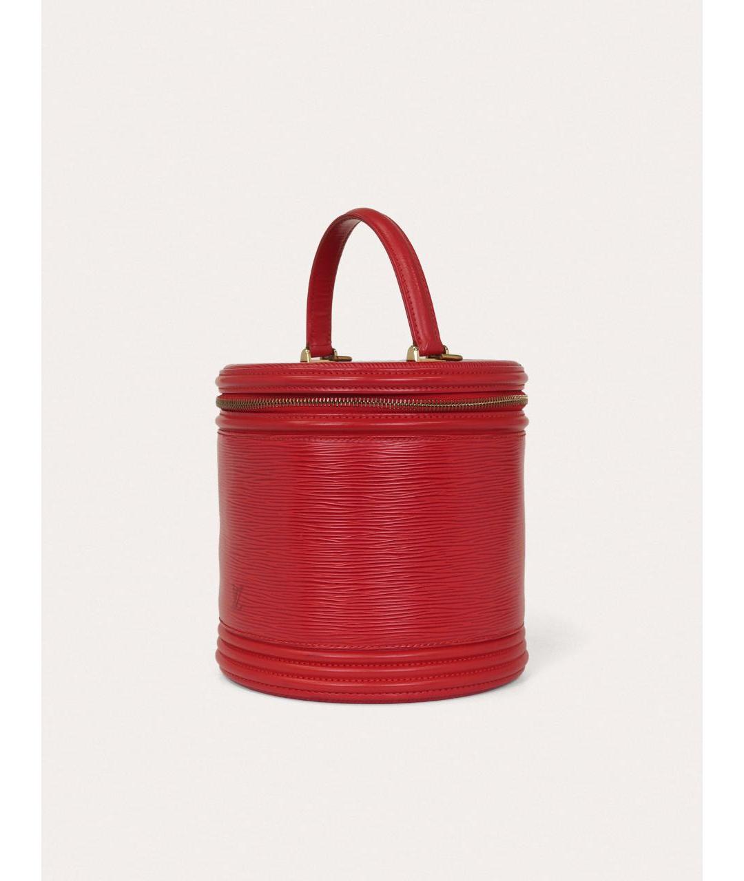 LOUIS VUITTON Красная кожаная сумка с короткими ручками, фото 2