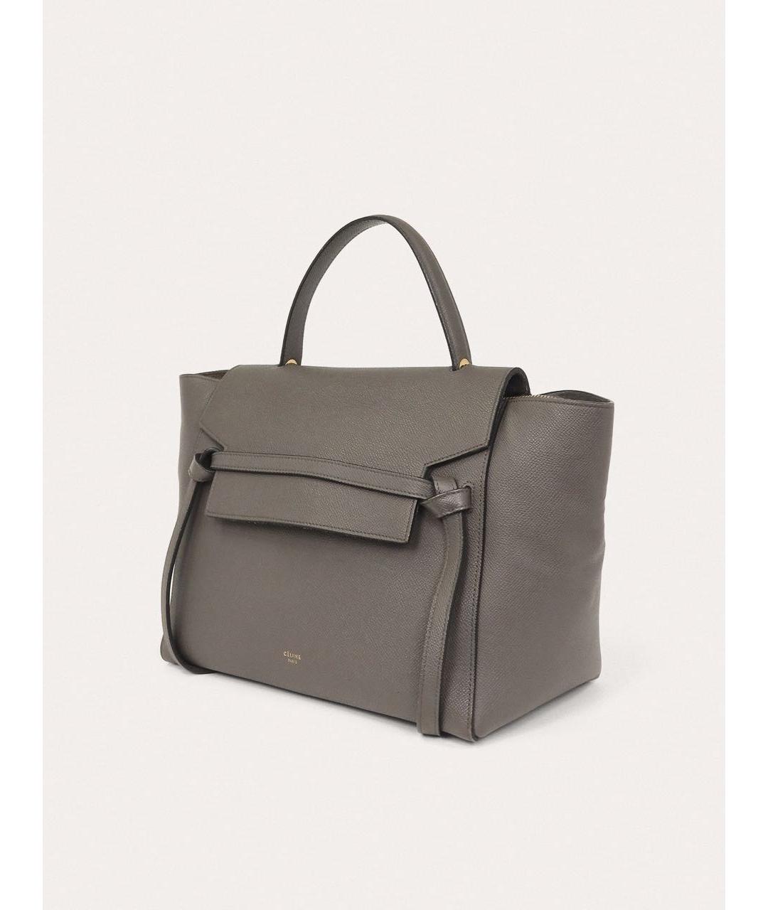 CELINE Серая кожаная сумка через плечо, фото 2
