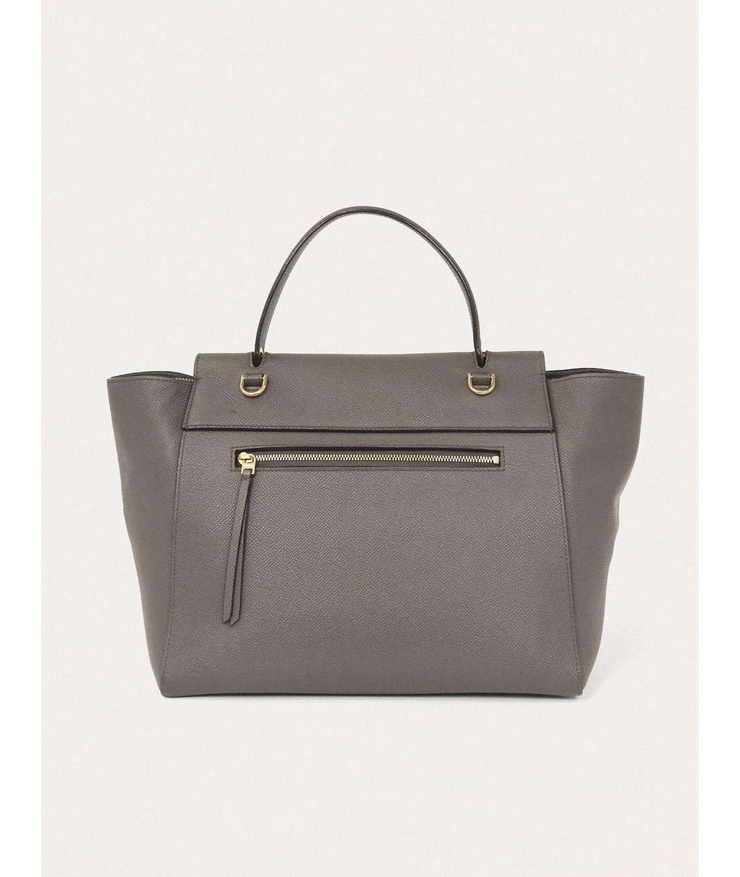 CELINE Серая кожаная сумка через плечо, фото 3