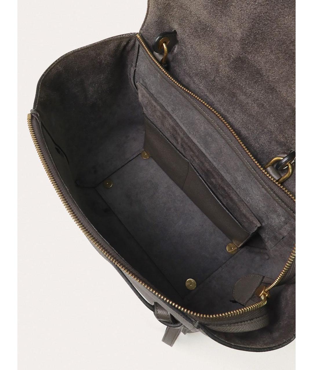 CELINE Серая кожаная сумка через плечо, фото 4