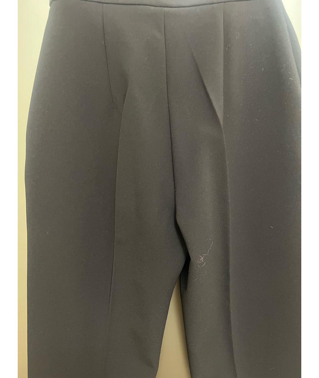 ELISABETTA FRANCHI Черные полиэстеровые брюки узкие, фото 5