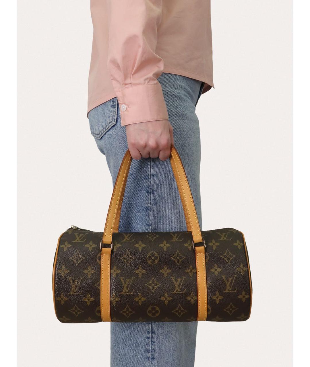 LOUIS VUITTON Коричневая сумка с короткими ручками, фото 8