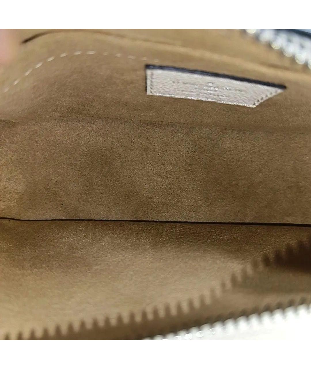 LOUIS VUITTON Бежевая кожаная сумка через плечо, фото 6