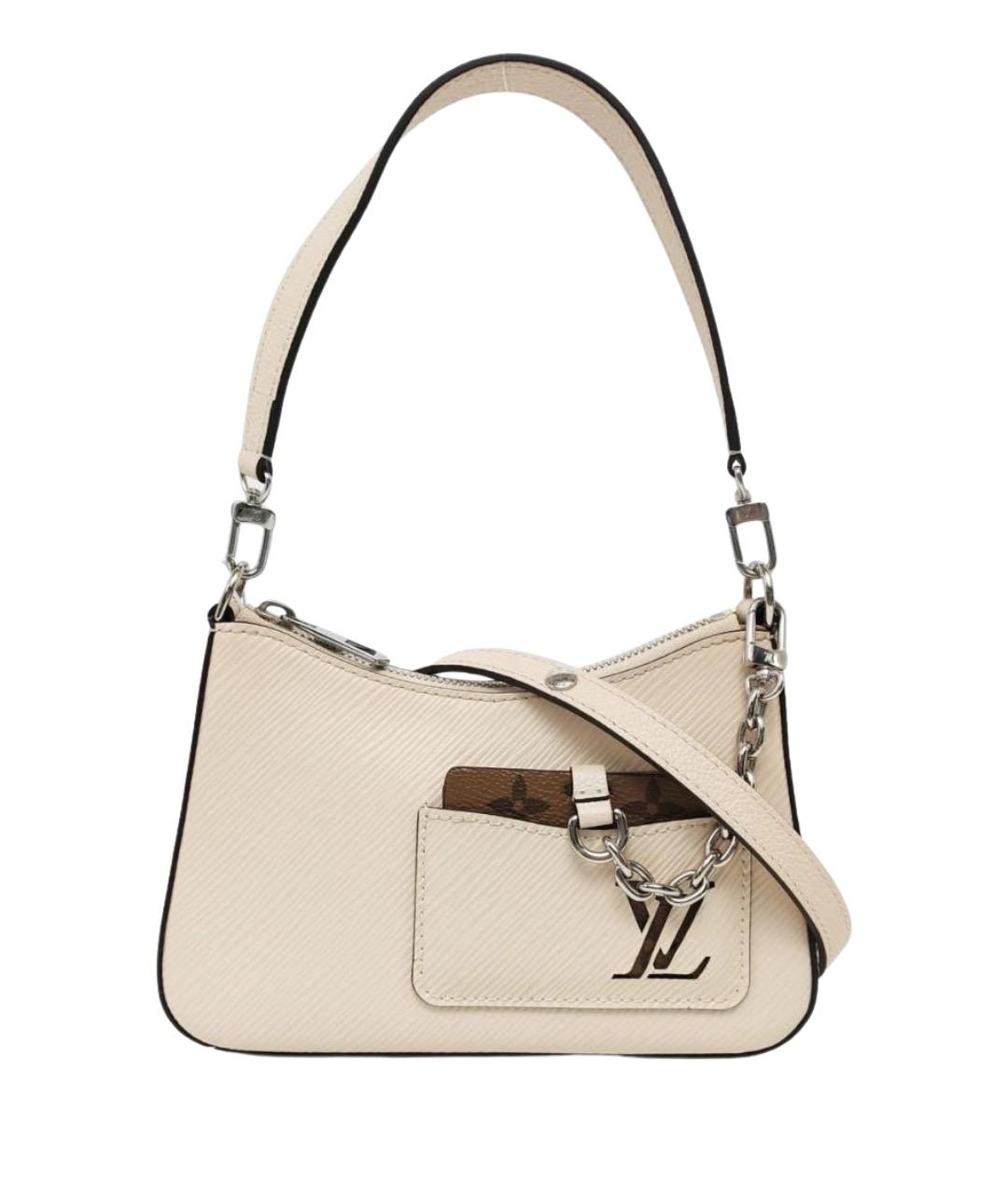 LOUIS VUITTON Бежевая кожаная сумка через плечо, фото 1