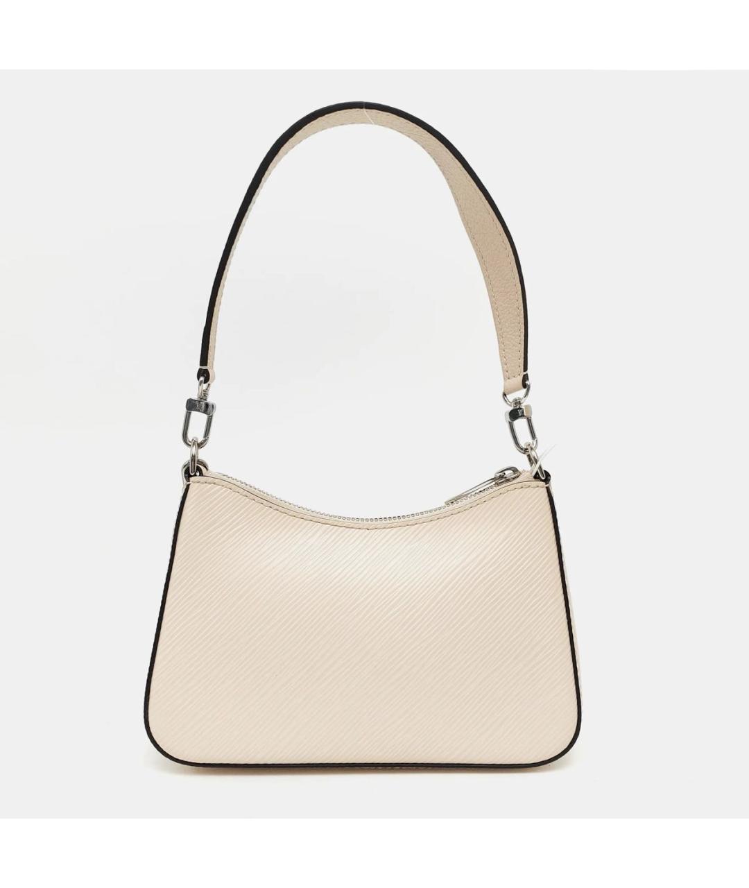 LOUIS VUITTON Бежевая кожаная сумка через плечо, фото 4