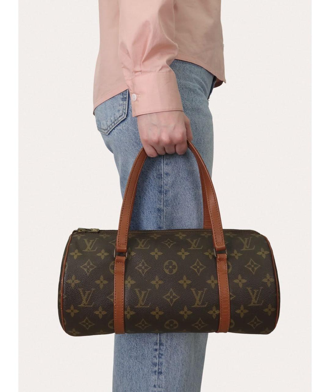 LOUIS VUITTON Коричневая сумка с короткими ручками, фото 8