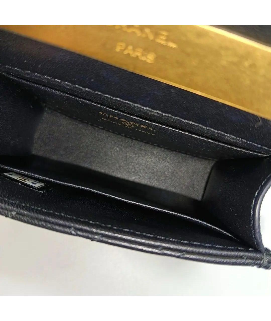 CHANEL Черная кожаная сумка через плечо, фото 6