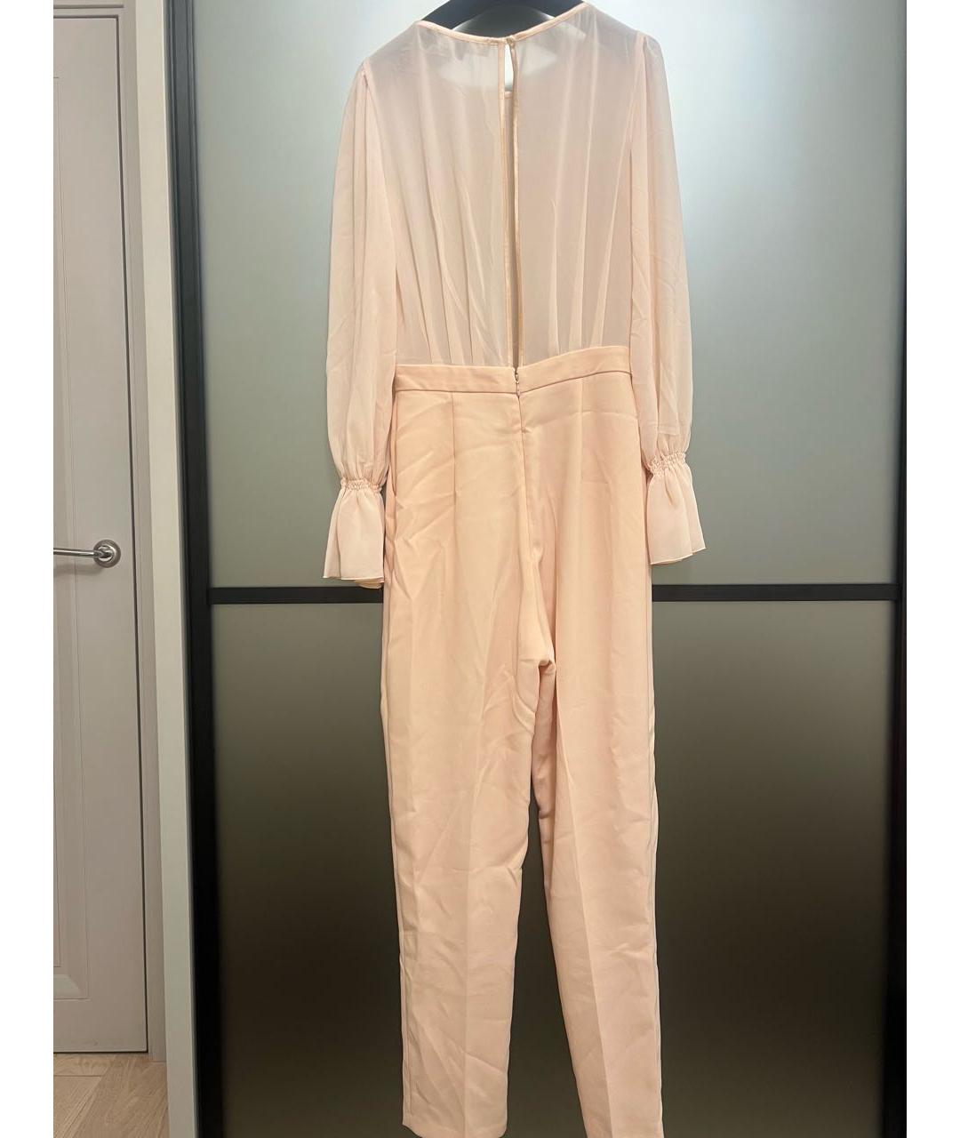 ELISABETTA FRANCHI Коралловый полиэстеровый комбинезон, фото 2