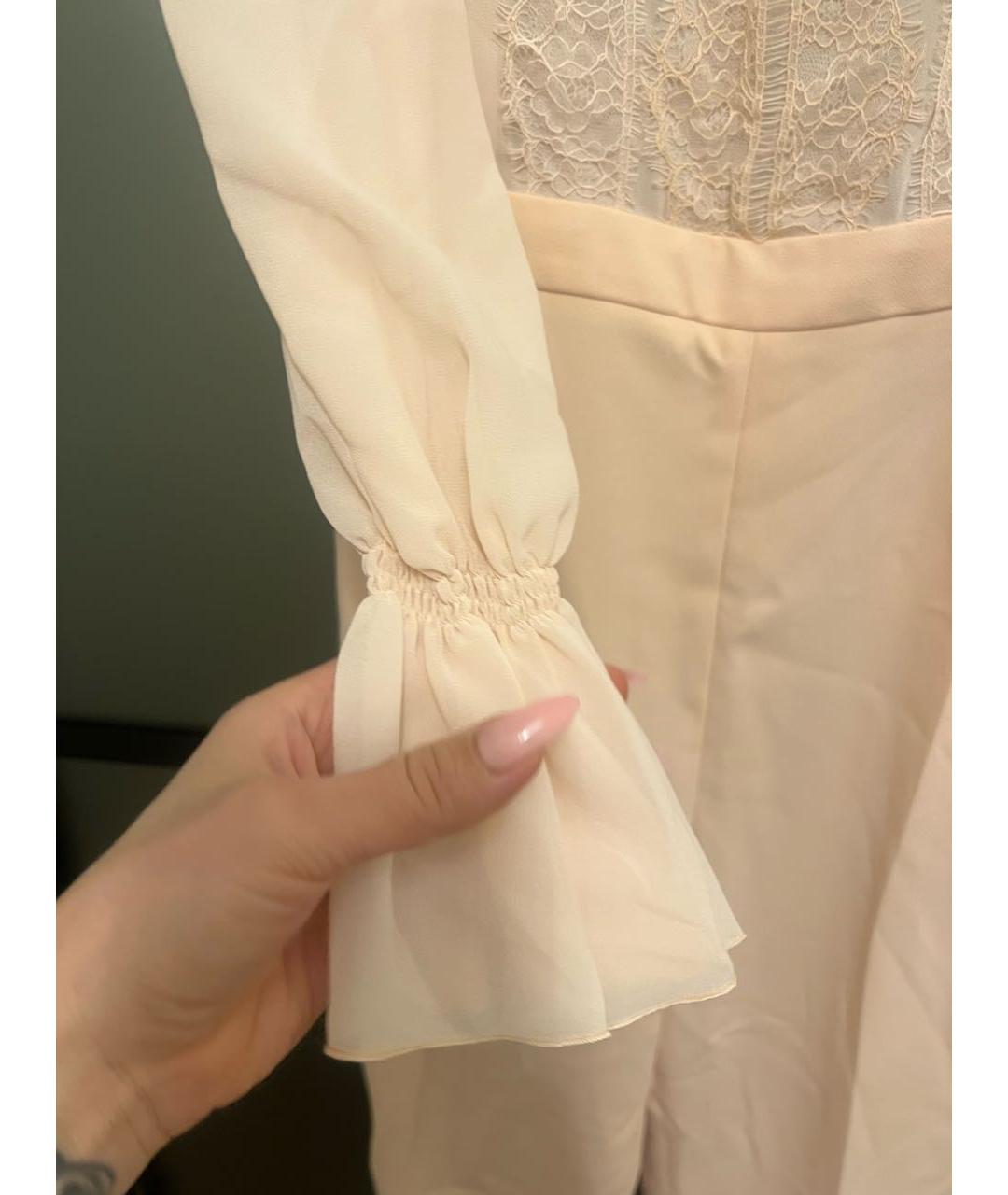 ELISABETTA FRANCHI Коралловый полиэстеровый комбинезон, фото 8