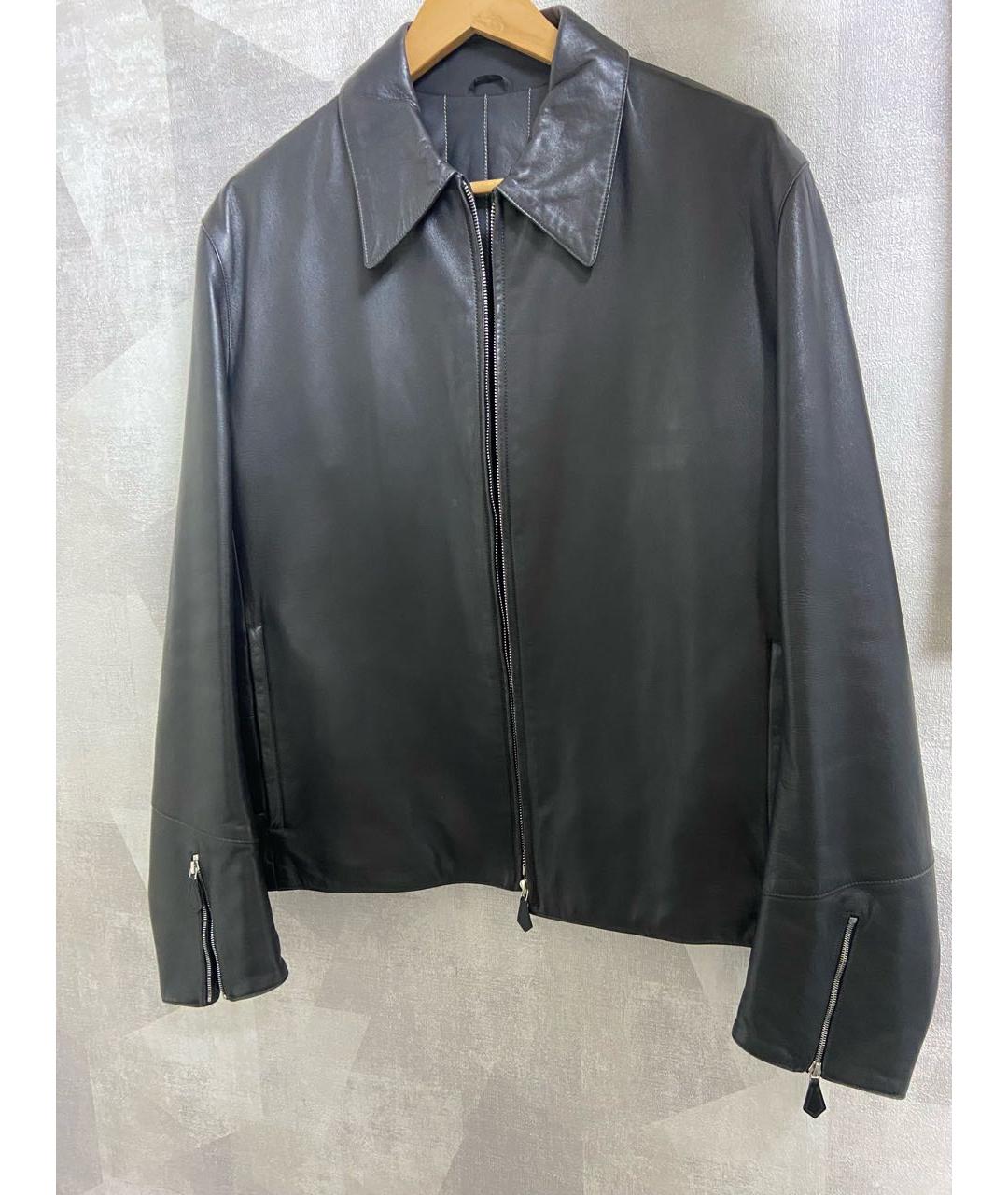 HERMES Черная кожаная куртка, фото 8