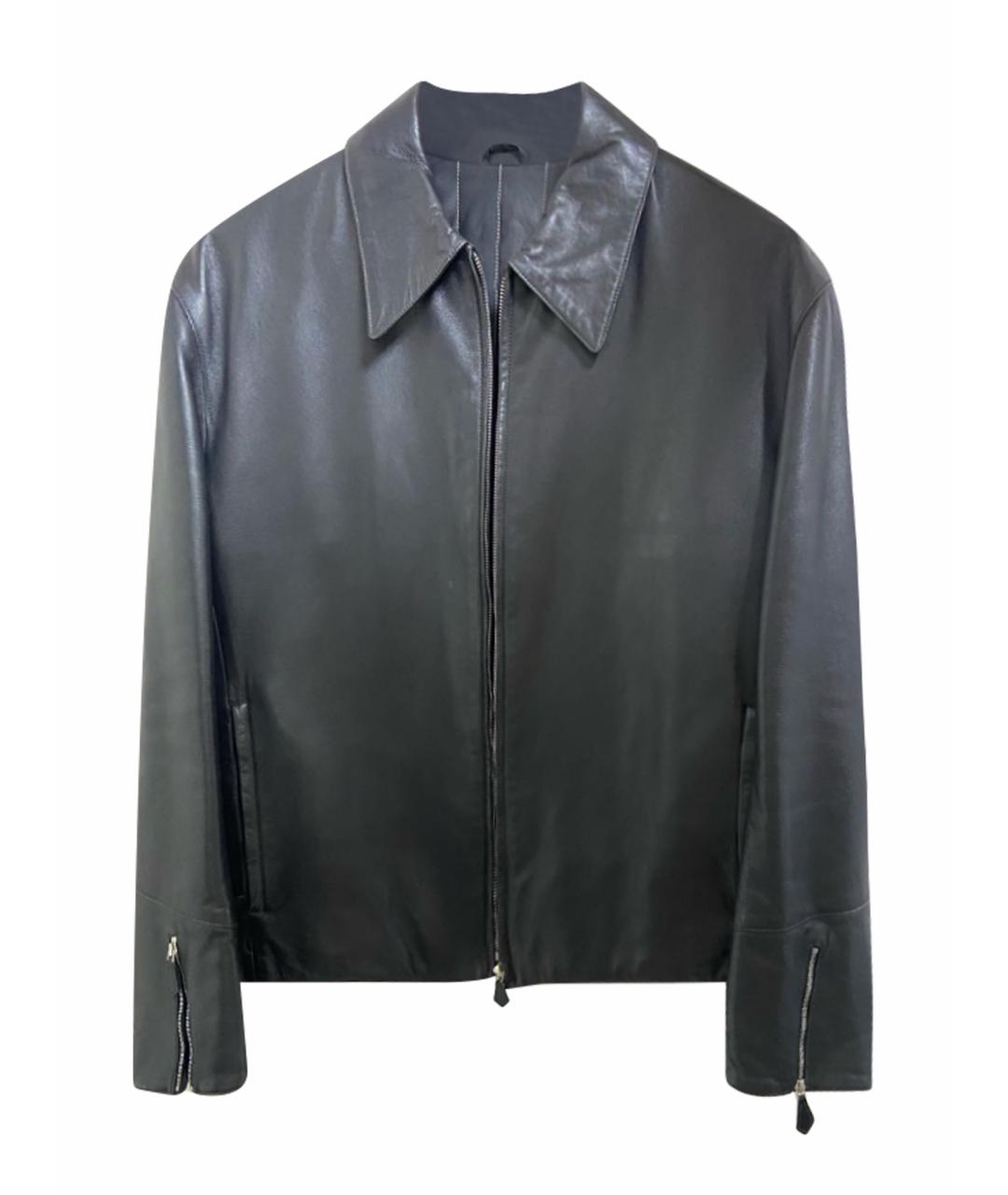 HERMES Черная кожаная куртка, фото 1